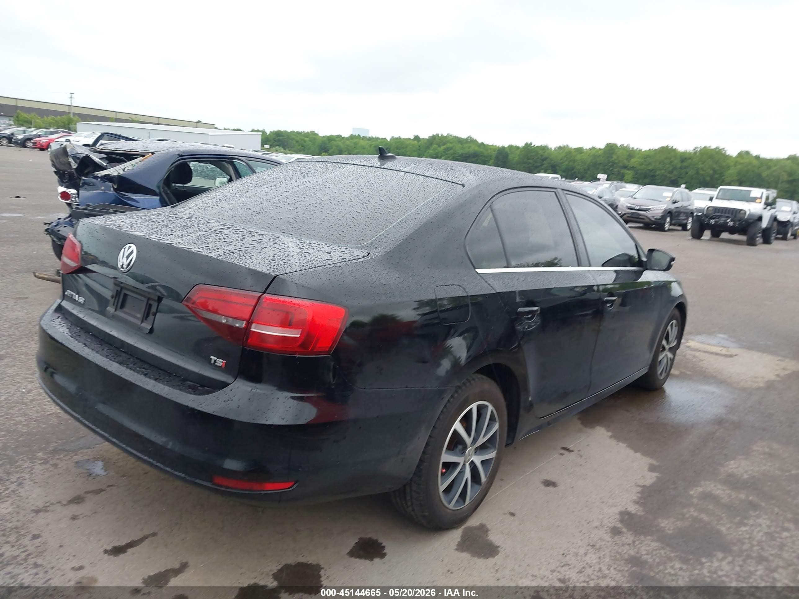 2017 Volkswagen Jetta 1.4t Se Black vin: 3VWDB7AJ6HM242261