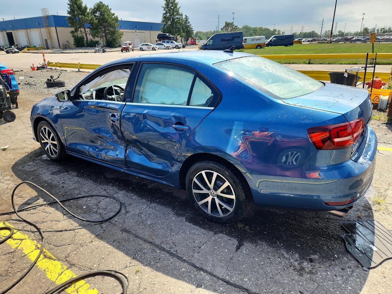2017 Volkswagen Jetta Se Blue vin: 3VWDB7AJ6HM383699