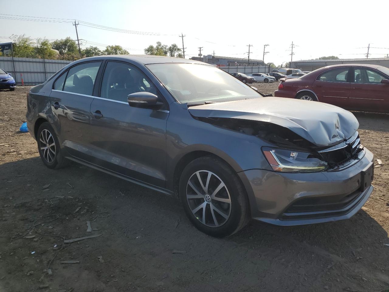 2018 Volkswagen Jetta Se Серый vin: 3VWDB7AJ8JM263554