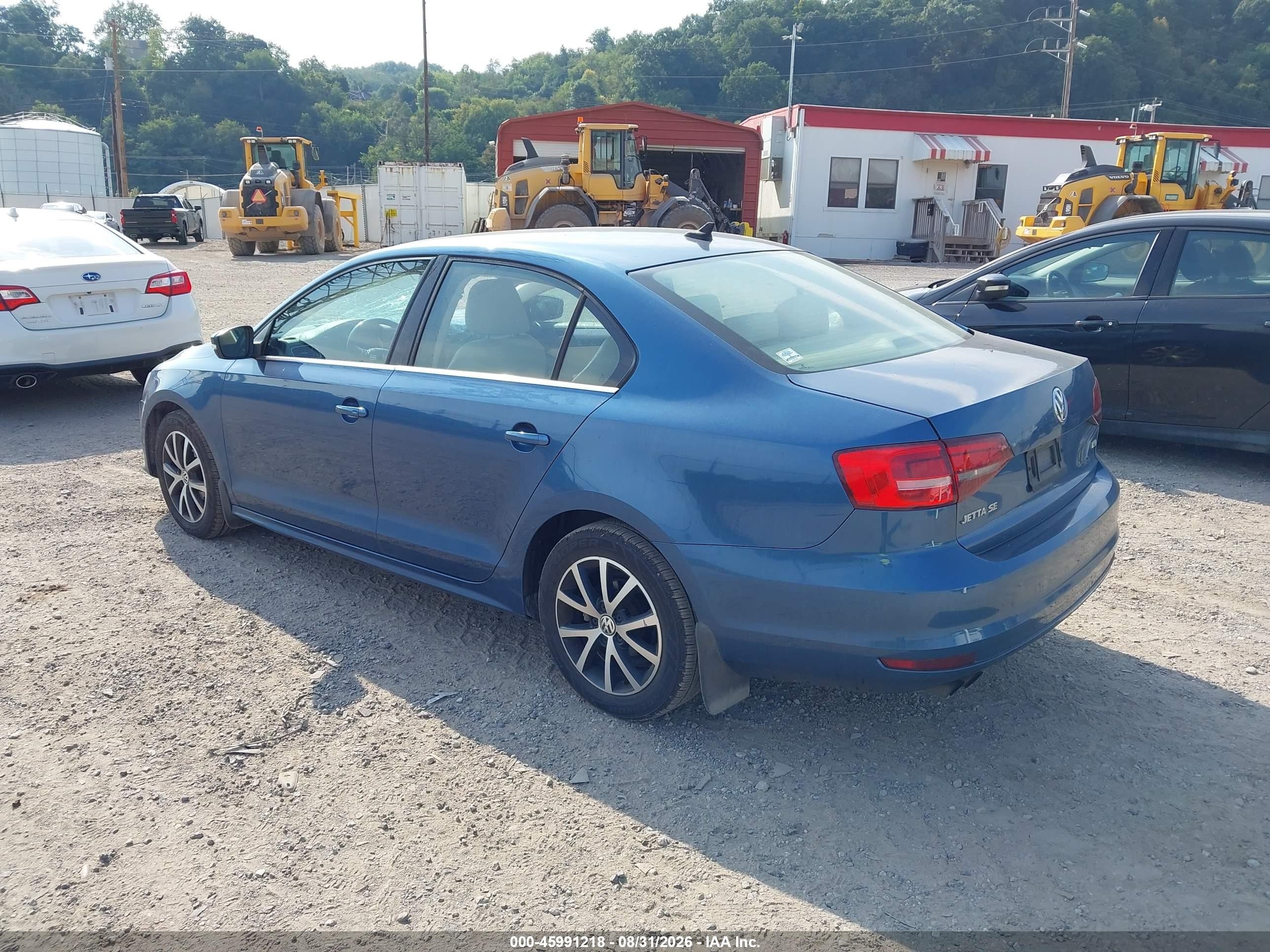 2017 Volkswagen Jetta 1.4t Se Blue vin: 3VWDB7AJ9HM245865