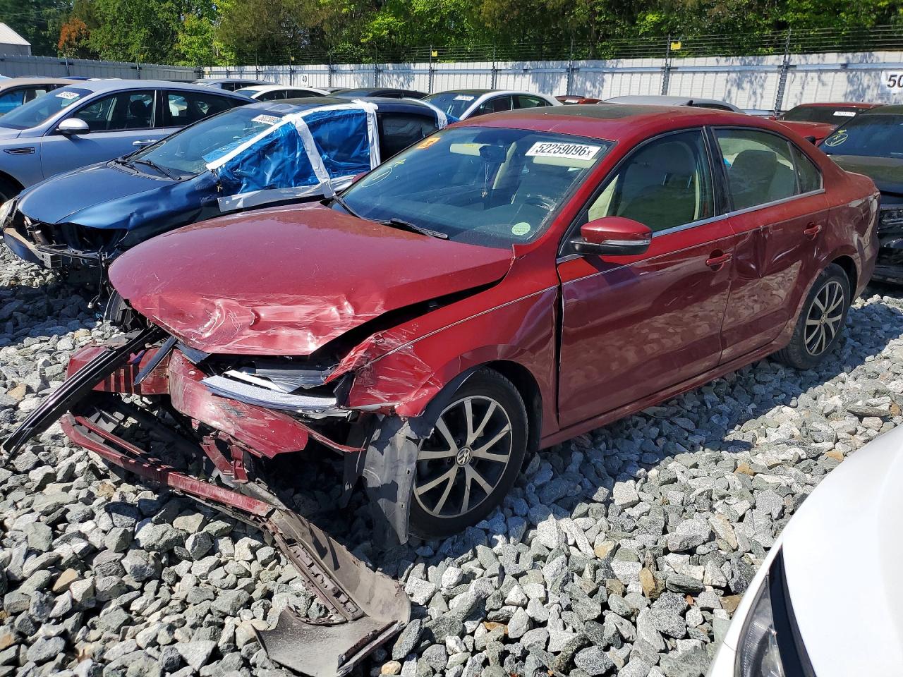 2017 Volkswagen Jetta Se Burgundy vin: 3VWDB7AJ9HM314490