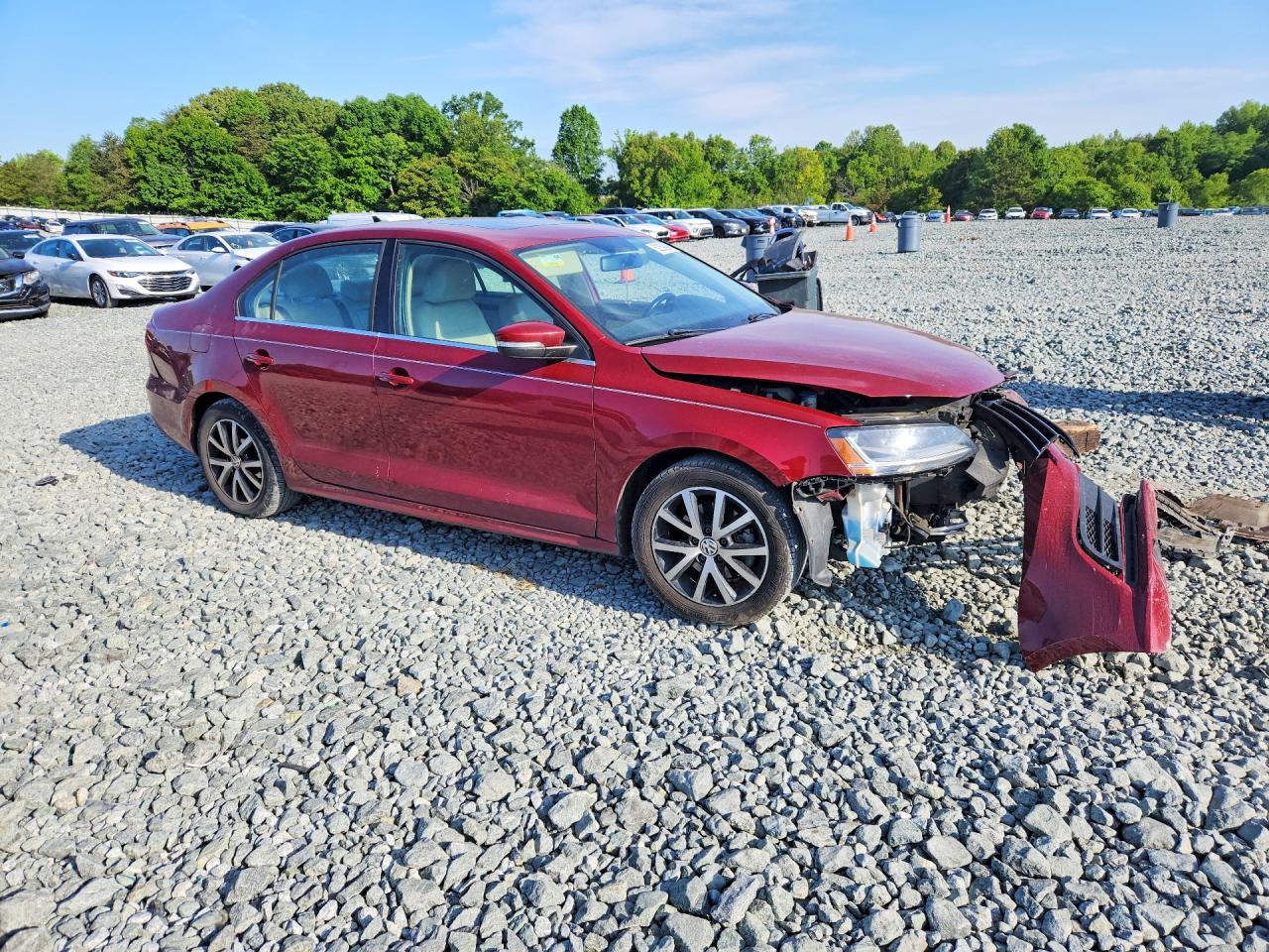 2017 Volkswagen Jetta Se Burgundy vin: 3VWDB7AJ9HM314490