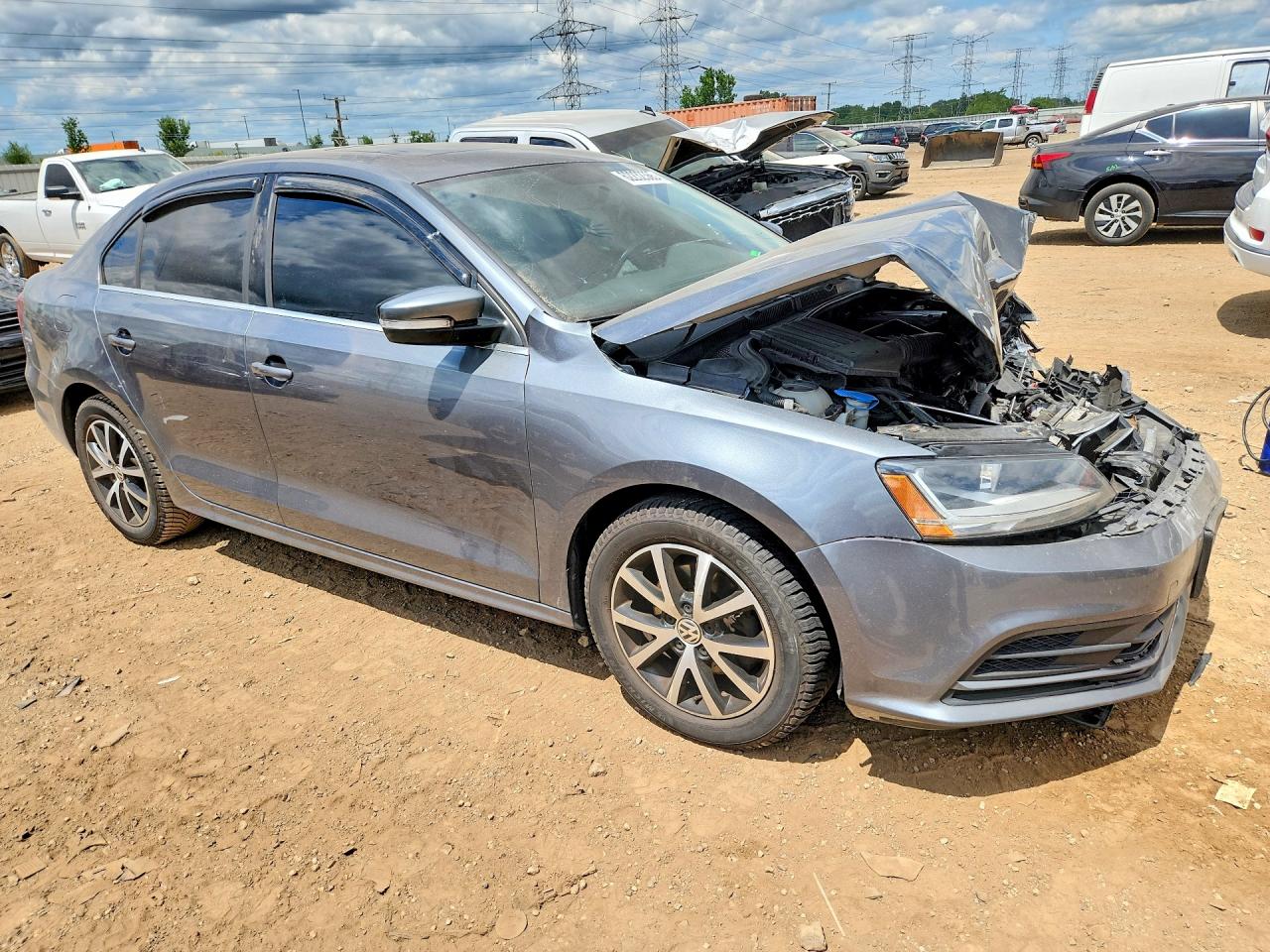 2017 Volkswagen Jetta Se Gray vin: 3VWDB7AJXHM221266