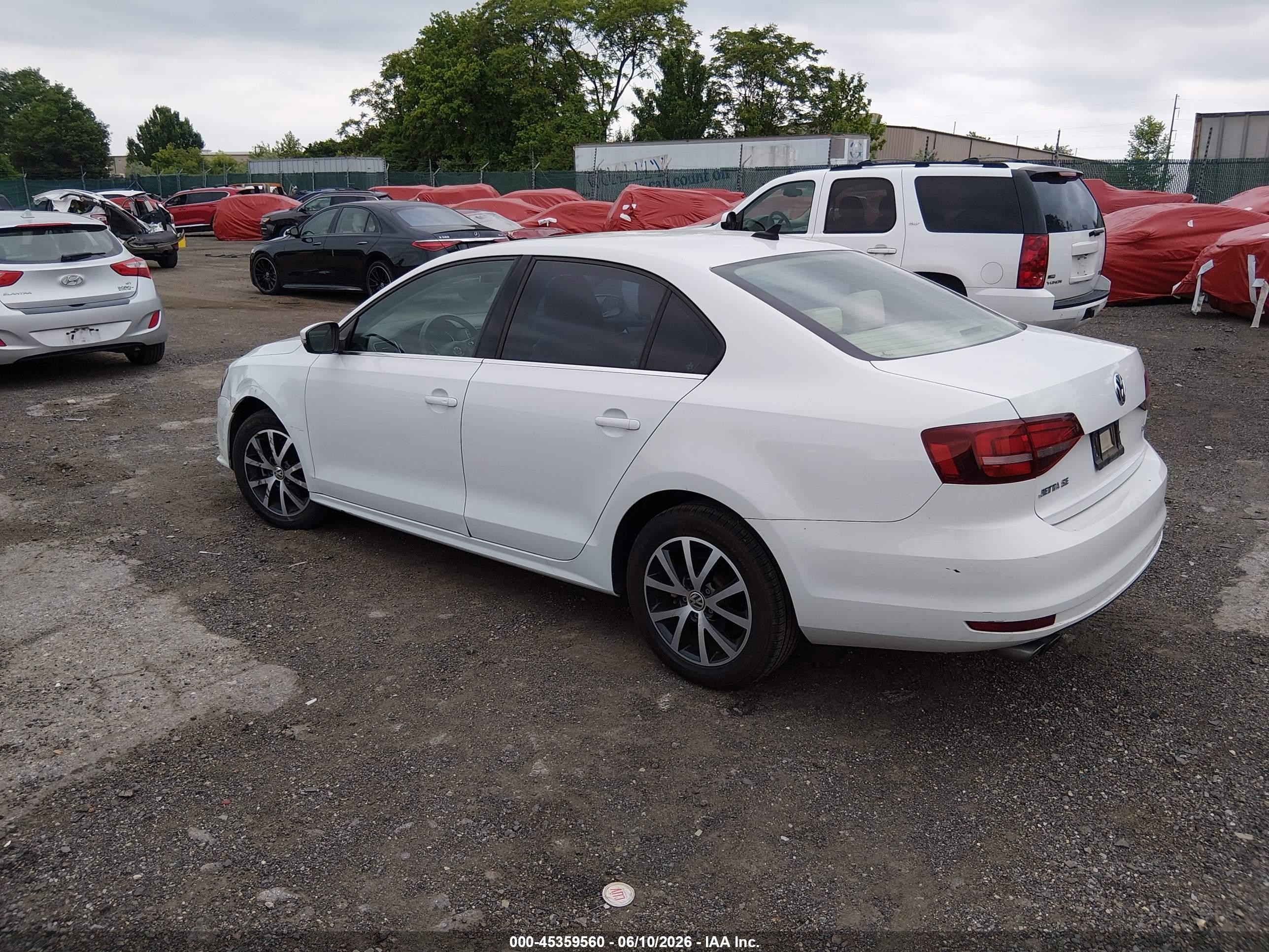 2017 Volkswagen Jetta 1.4t Se White vin: 3VWDB7AJXHM409463