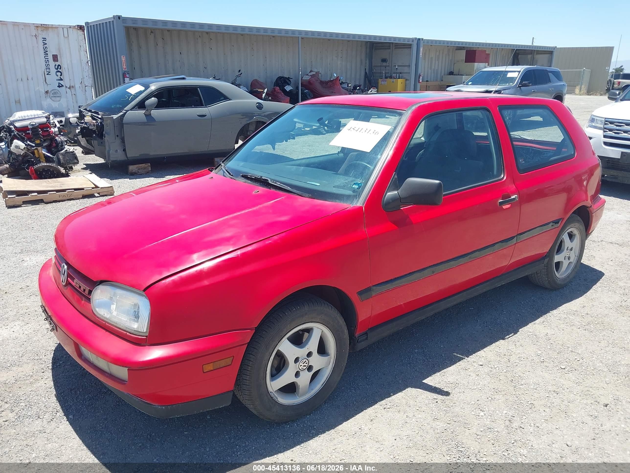 1997 Volkswagen Golf Gti Red vin: 3VWDB81H5VM060131