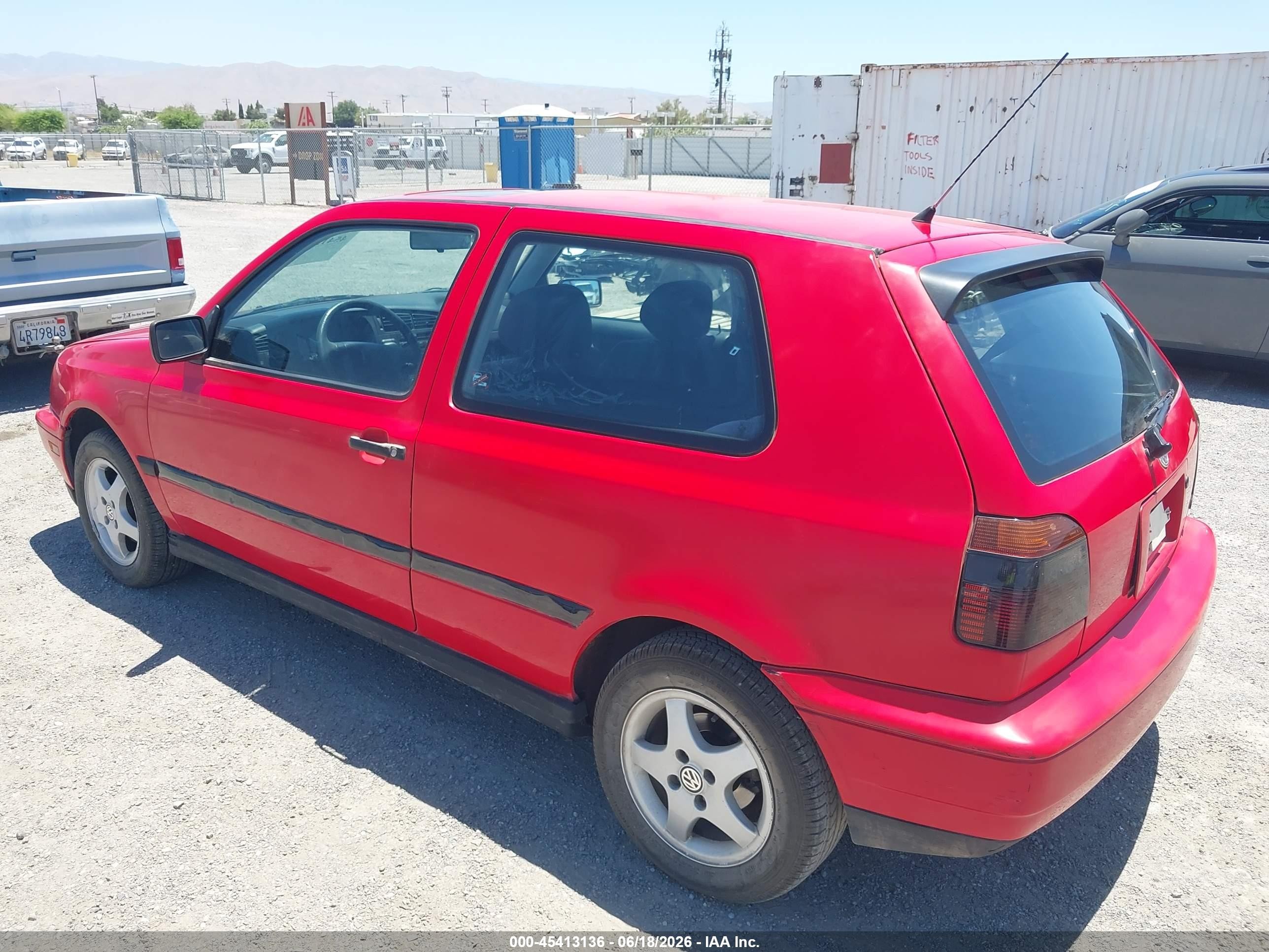 1997 Volkswagen Golf Gti Red vin: 3VWDB81H5VM060131