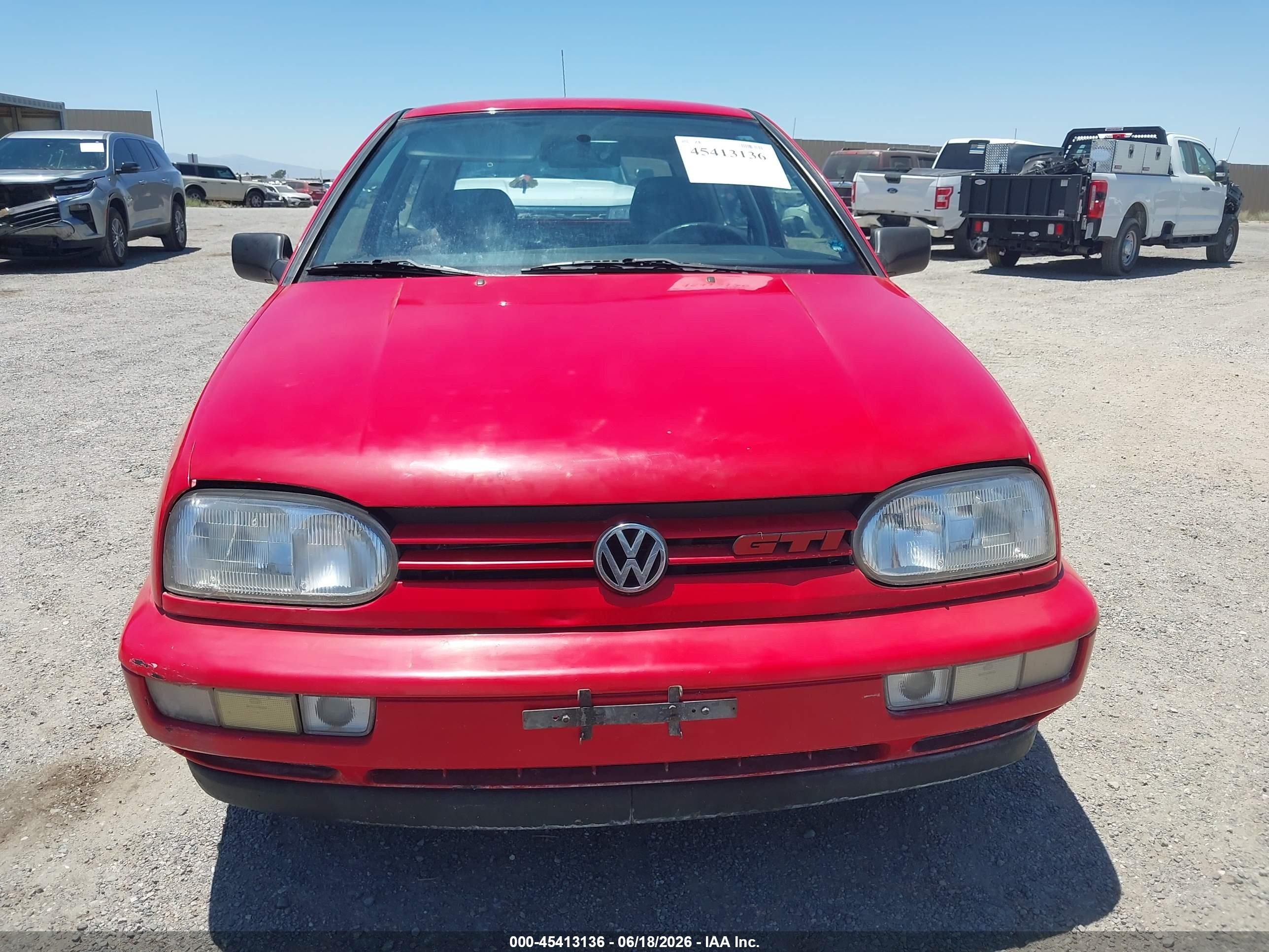 1997 Volkswagen Golf Gti Red vin: 3VWDB81H5VM060131