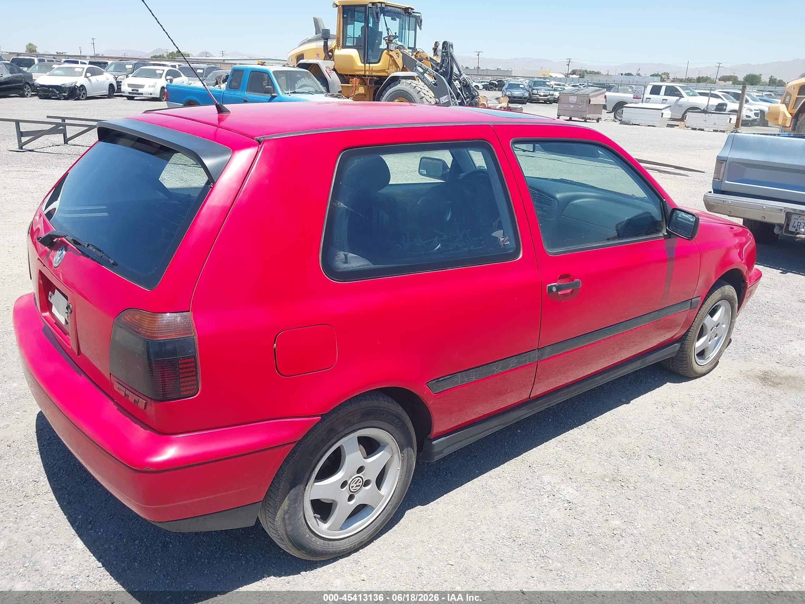 1997 Volkswagen Golf Gti Red vin: 3VWDB81H5VM060131