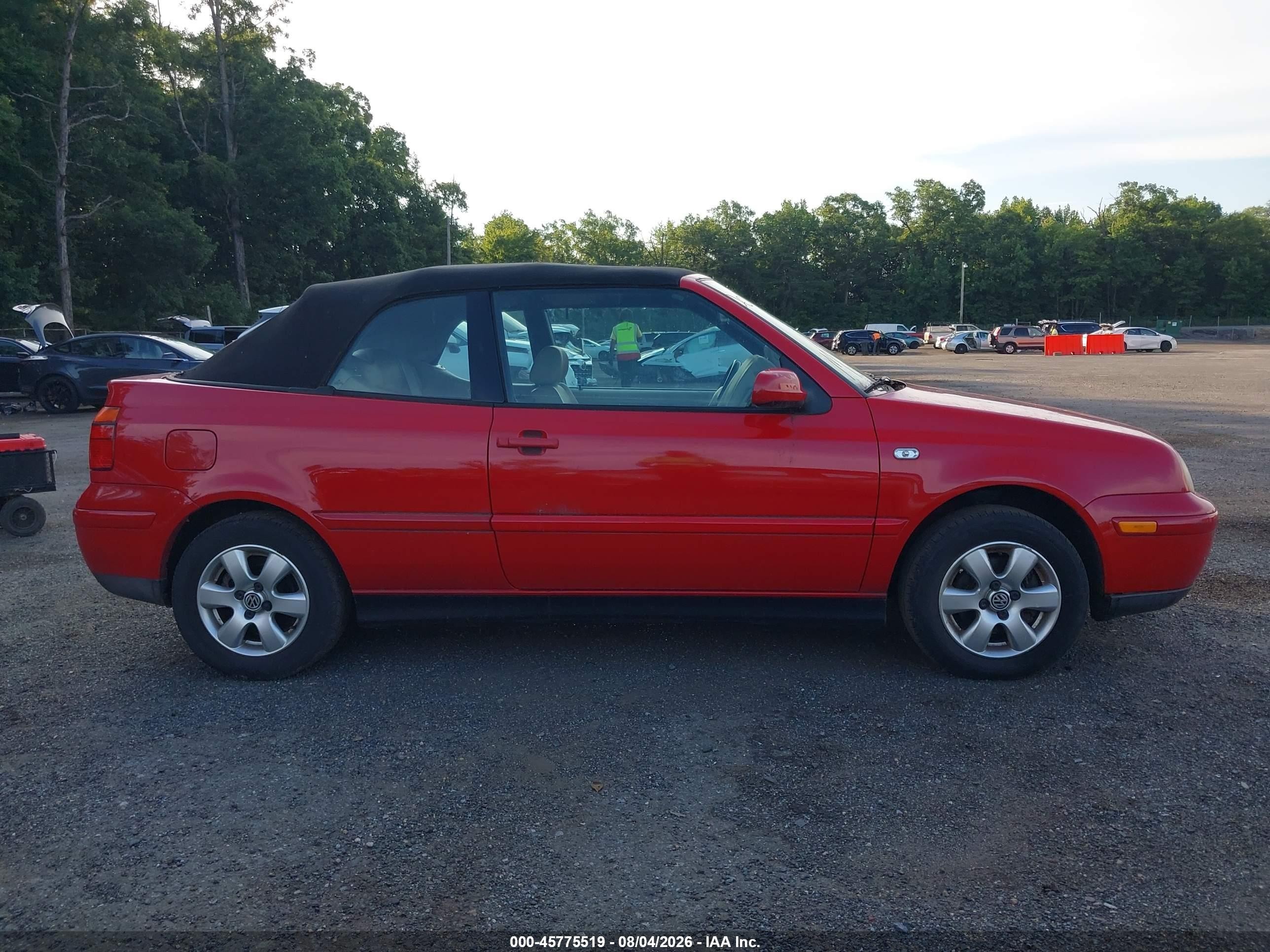 2001 Volkswagen Cabrio Glx Красный vin: 3VWDC21V21M807260