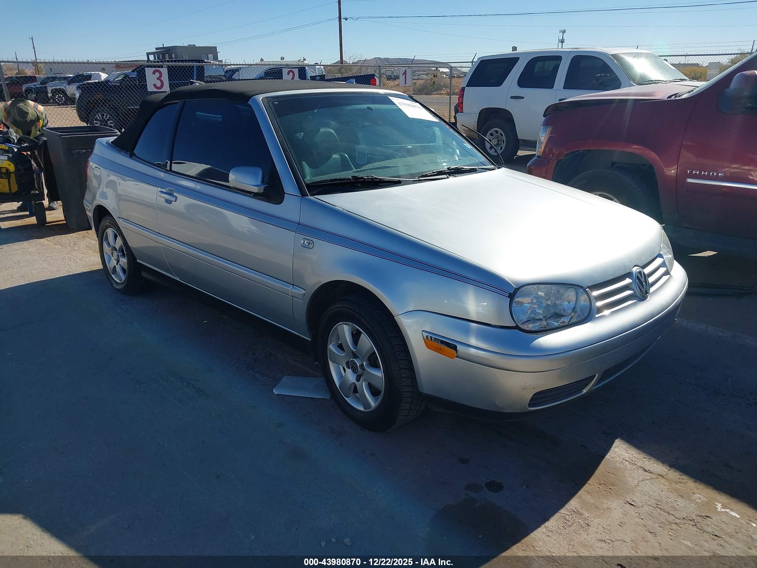 2002 Volkswagen Cabrio Glx Silver vin: 3VWDC21V22M810063