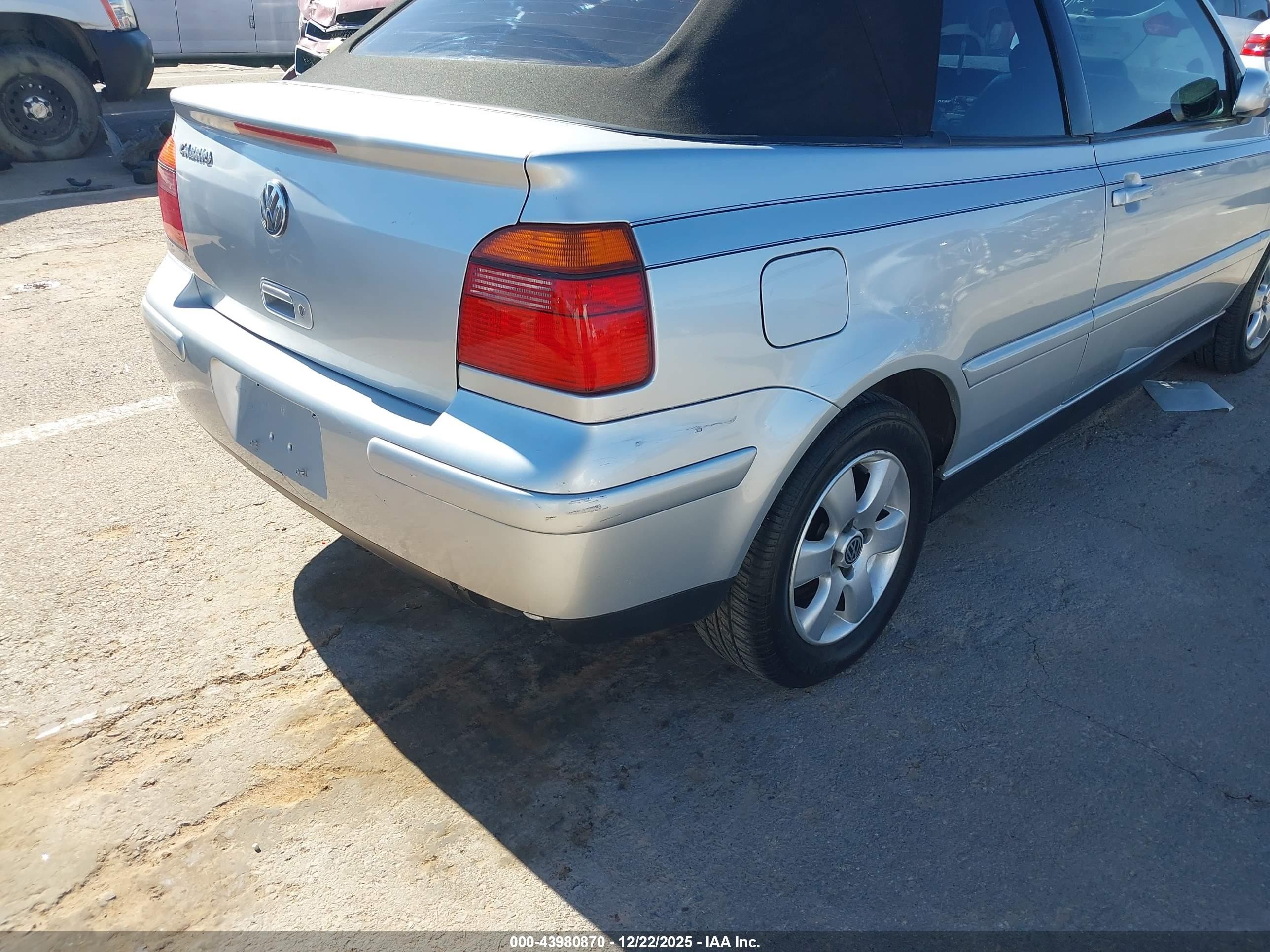 2002 Volkswagen Cabrio Glx Silver vin: 3VWDC21V22M810063