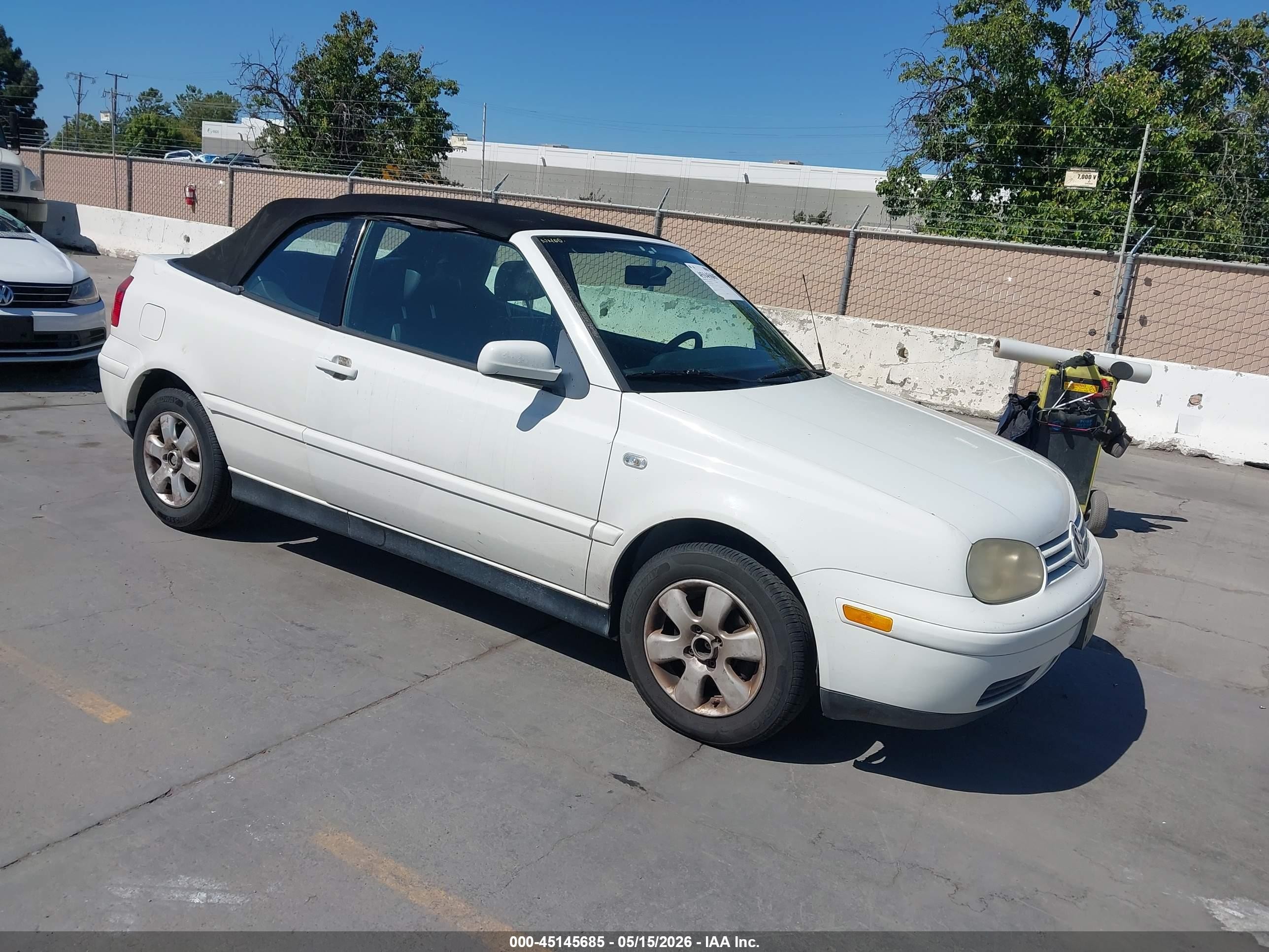 2002 Volkswagen Cabrio Glx White vin: 3VWDC21V32M801310