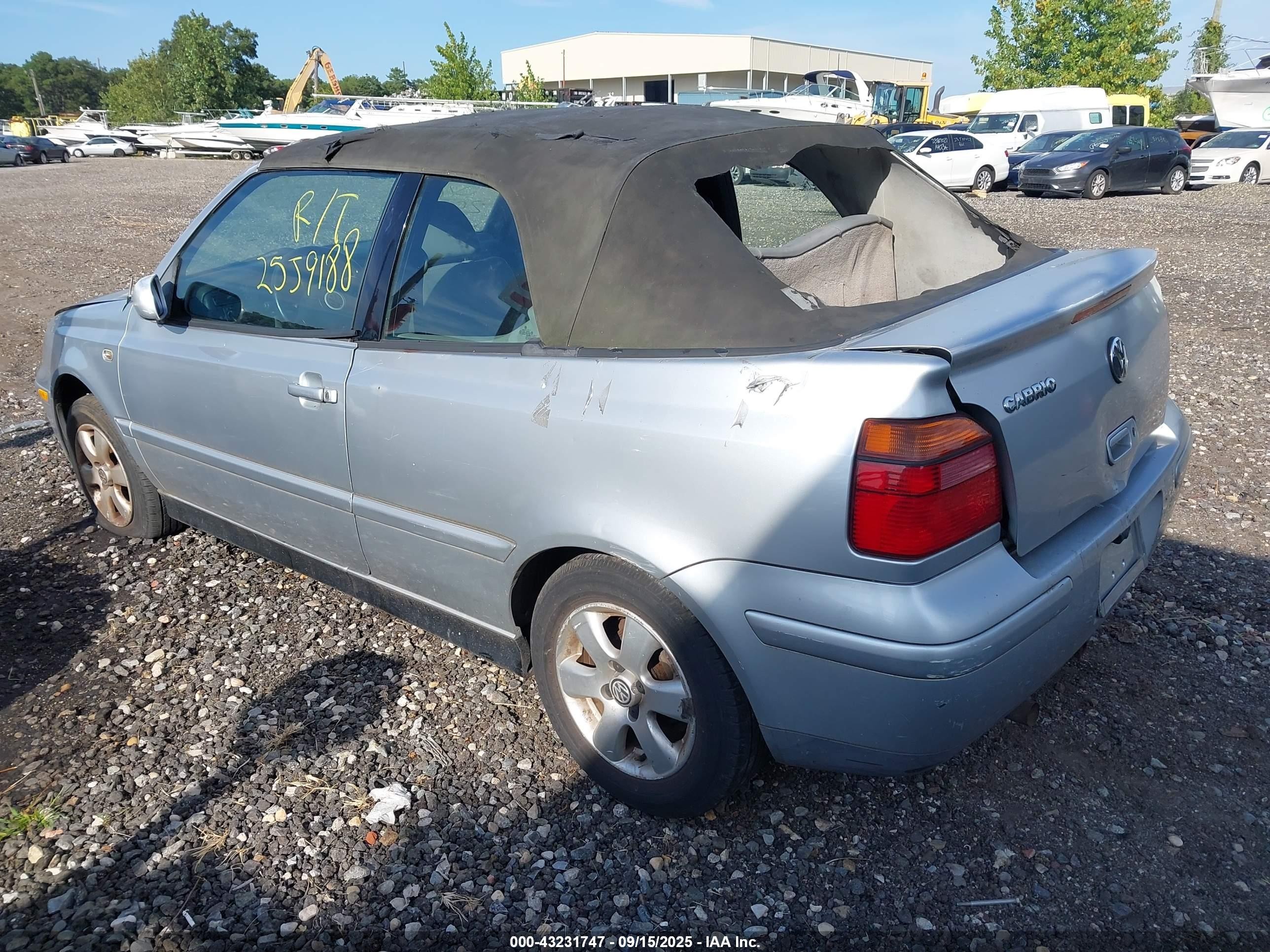 2002 Volkswagen Cabrio Glx Серый vin: 3VWDC21V32M811464