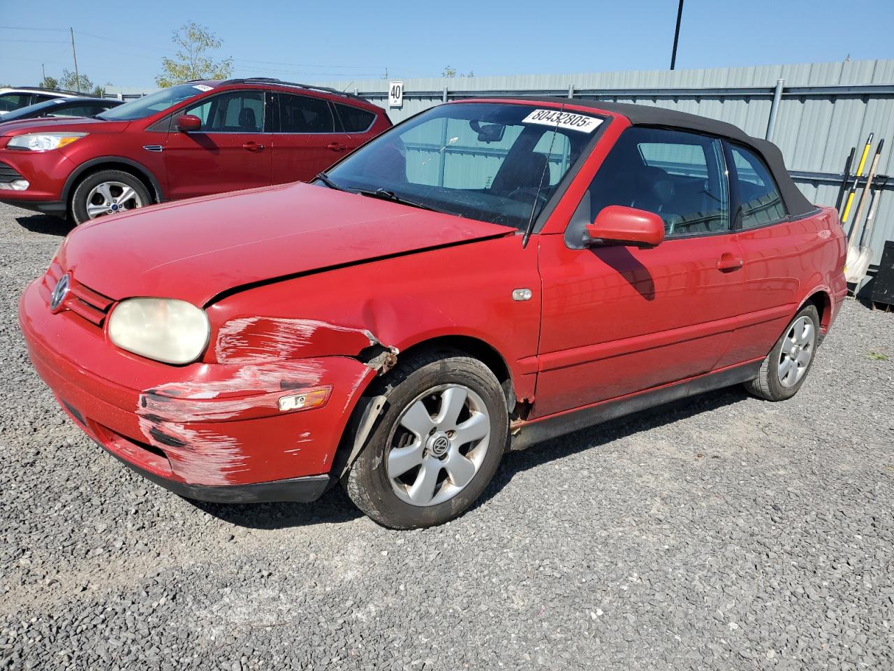 2002 Volkswagen Cabrio Glx Red vin: 3VWDC21V52M810879