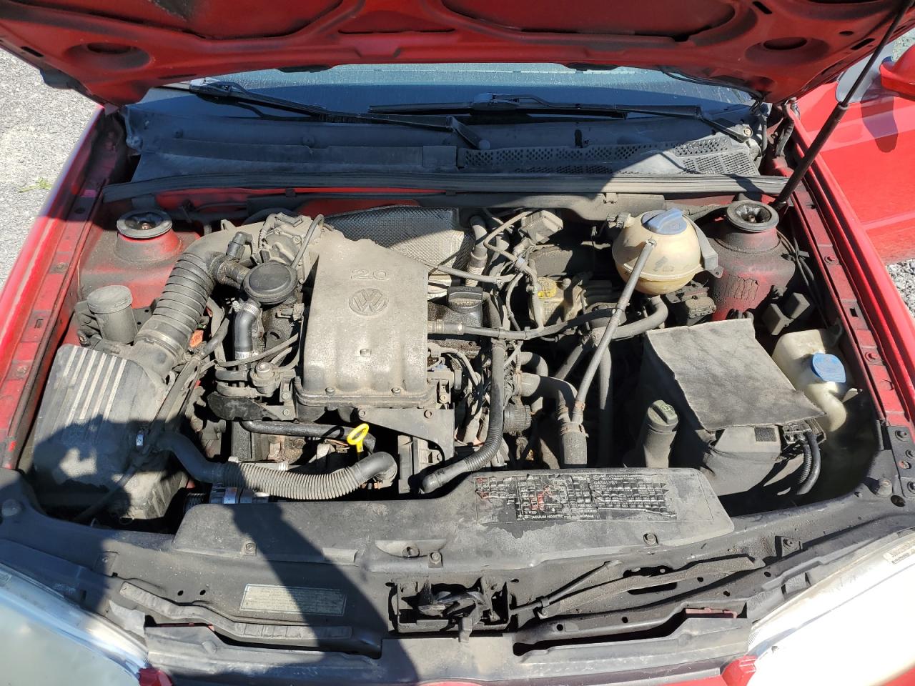 2002 Volkswagen Cabrio Glx Red vin: 3VWDC21V52M810879