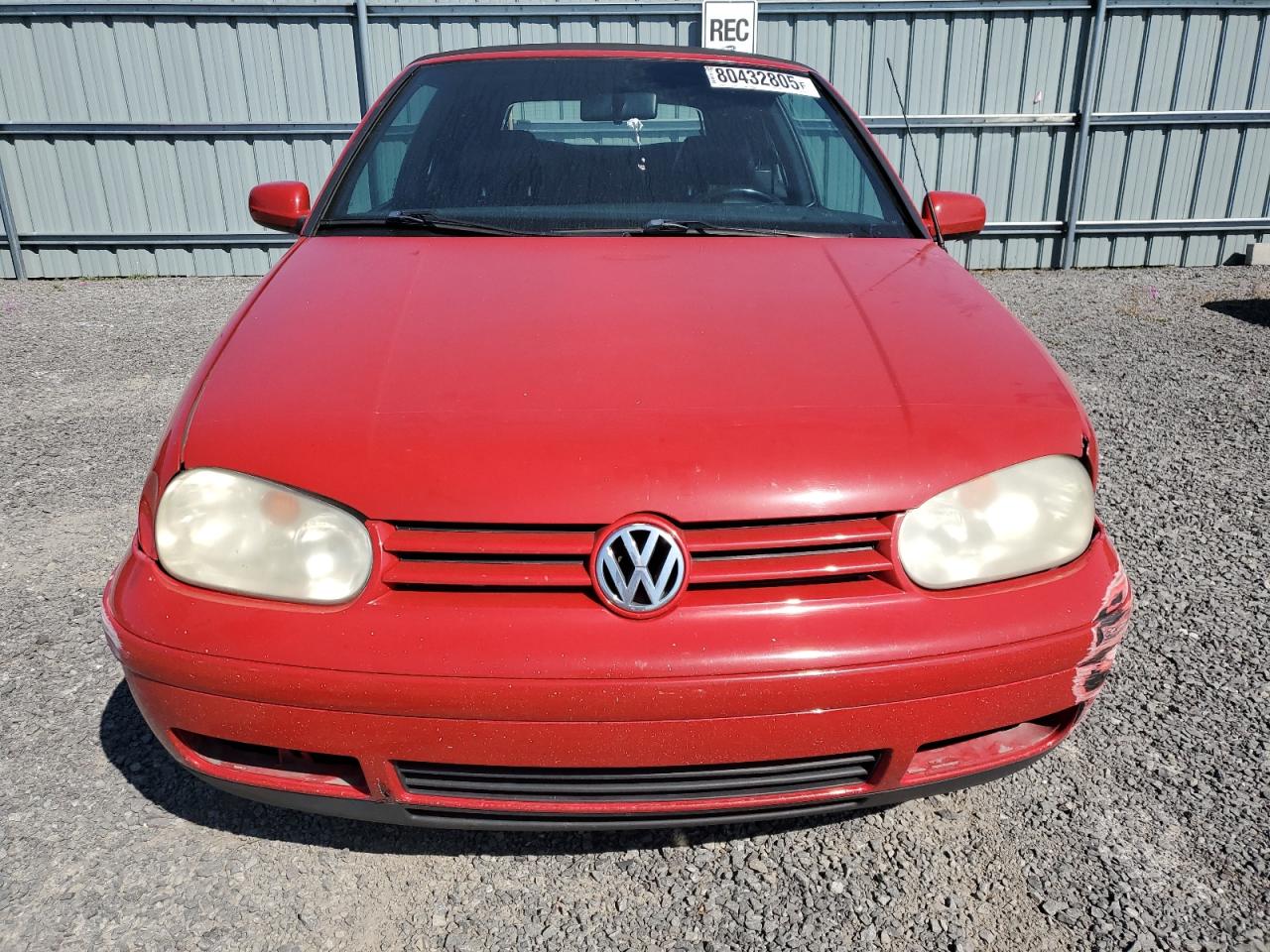 2002 Volkswagen Cabrio Glx Red vin: 3VWDC21V52M810879
