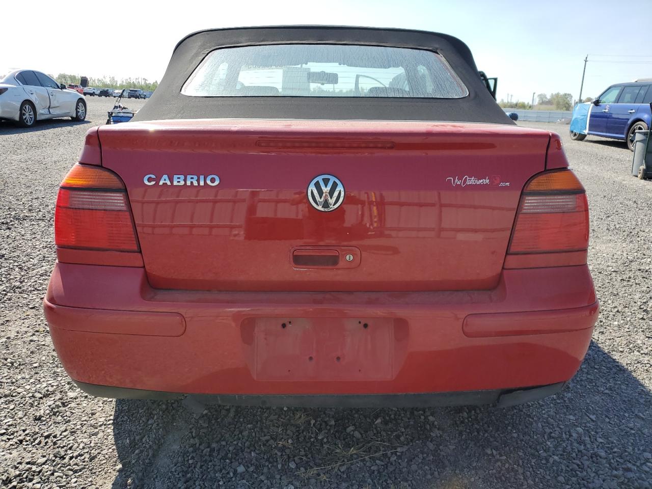 2002 Volkswagen Cabrio Glx Red vin: 3VWDC21V52M810879
