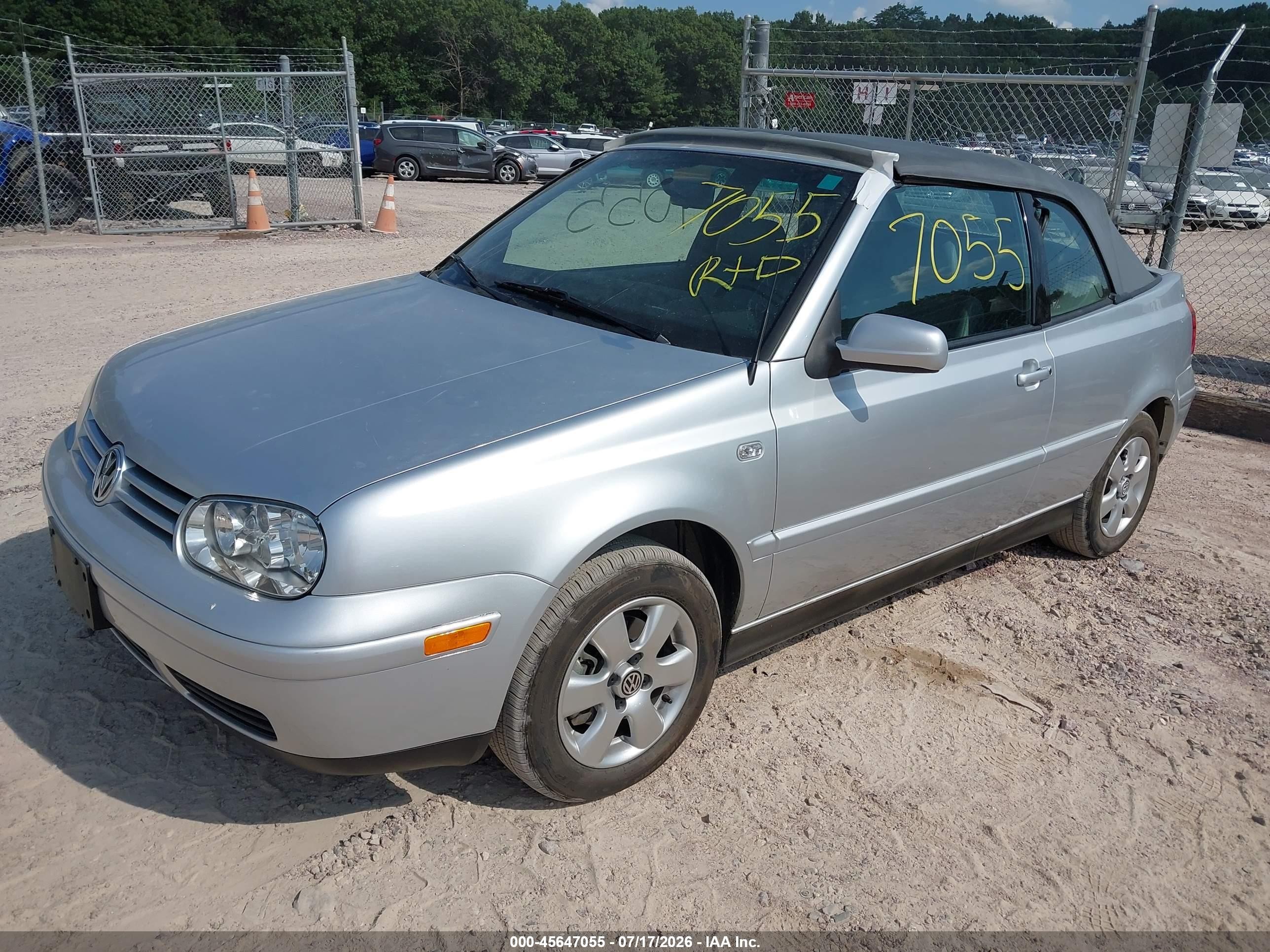 2002 Volkswagen Cabrio Glx Silver vin: 3VWDC21V62M806744