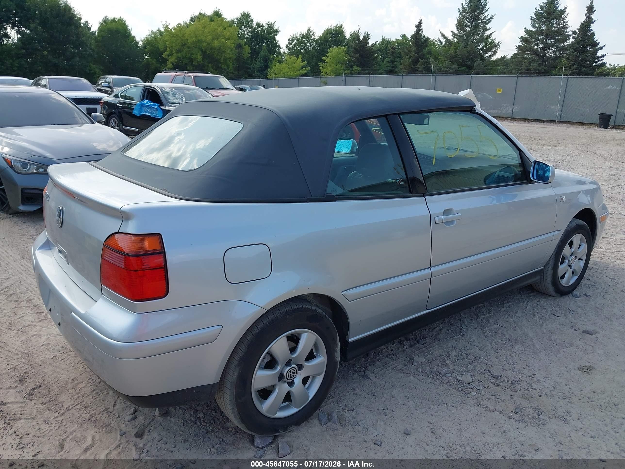 2002 Volkswagen Cabrio Glx Silver vin: 3VWDC21V62M806744