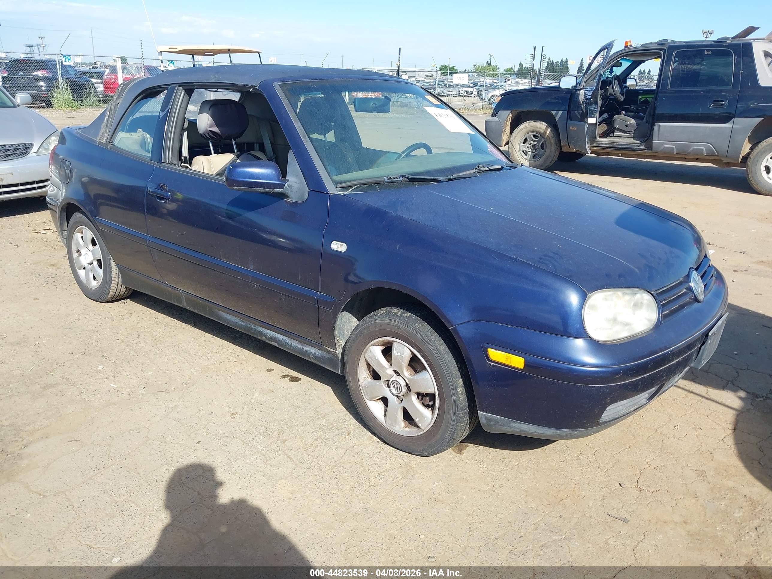2002 Volkswagen Cabrio Glx Blue vin: 3VWDC21V72M810558