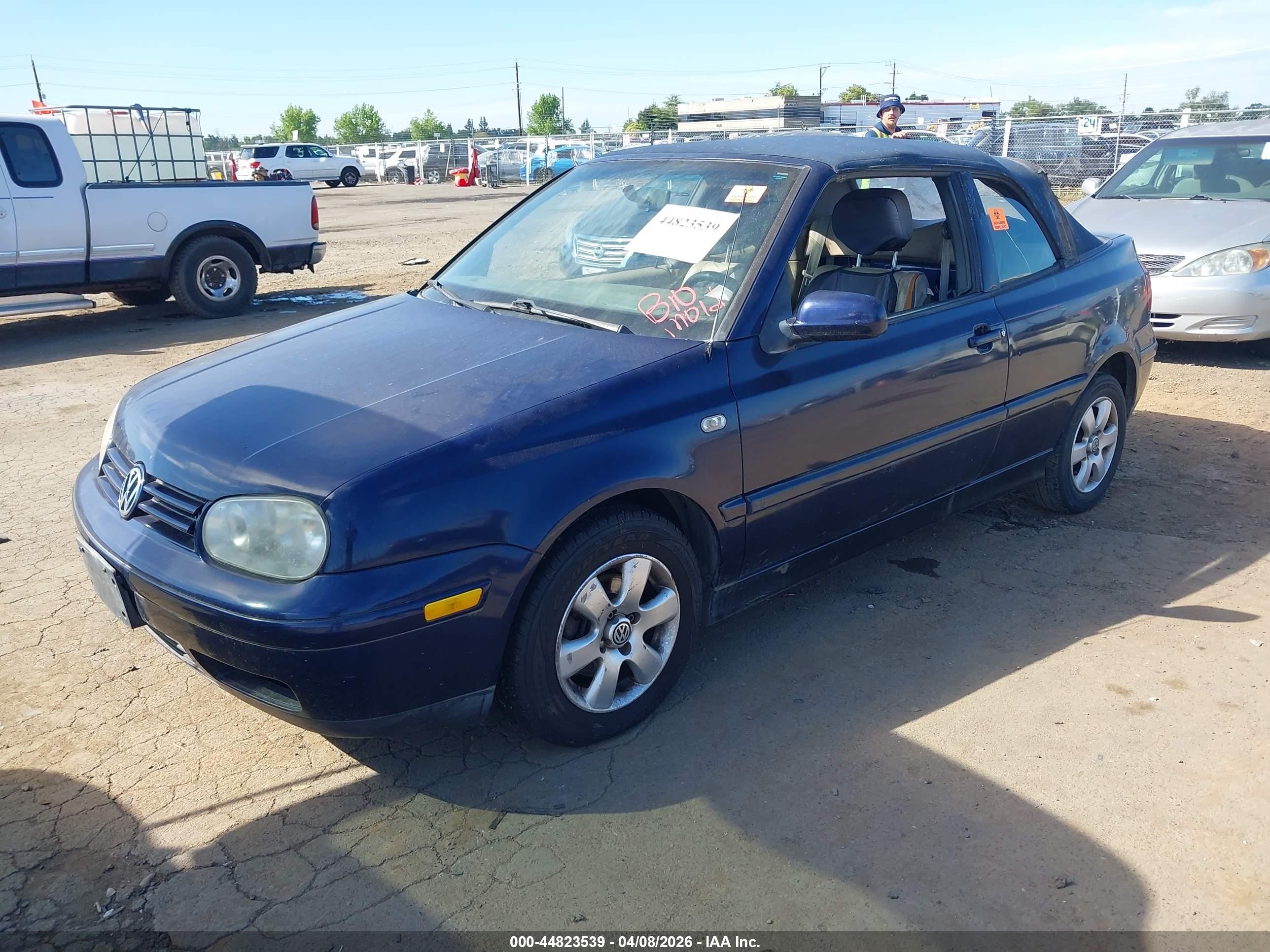 2002 Volkswagen Cabrio Glx Blue vin: 3VWDC21V72M810558