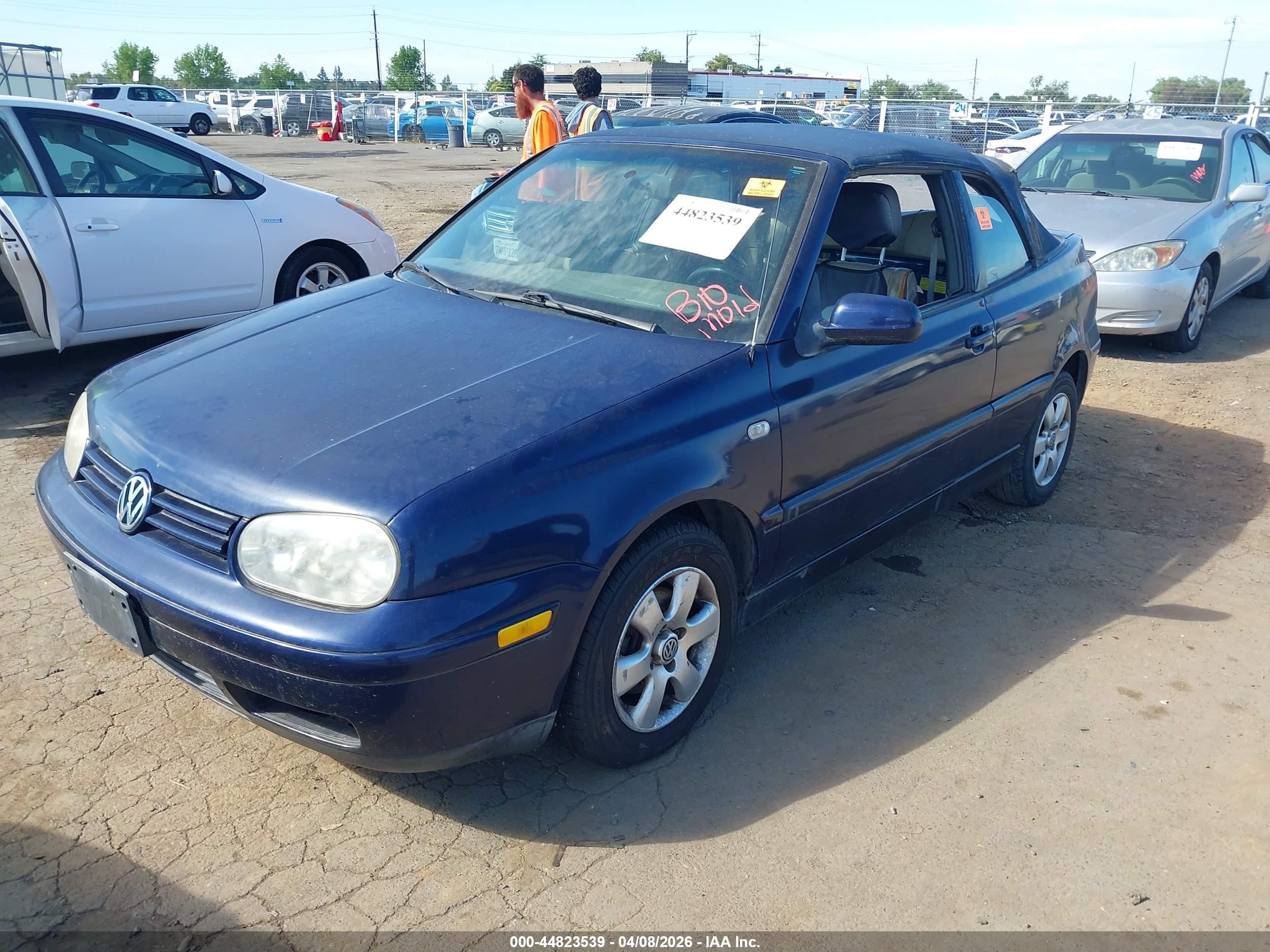 2002 Volkswagen Cabrio Glx Blue vin: 3VWDC21V72M810558