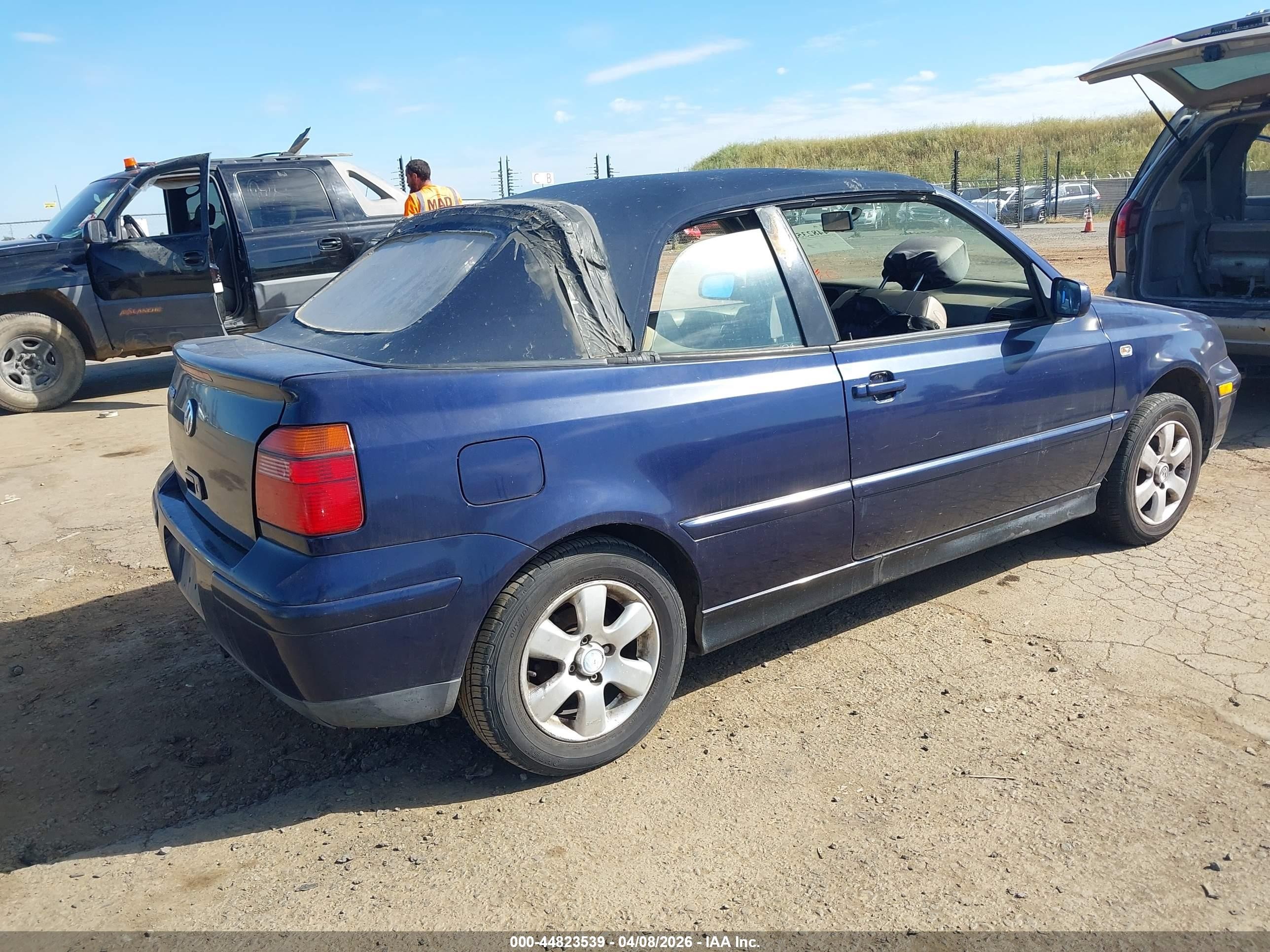 2002 Volkswagen Cabrio Glx Blue vin: 3VWDC21V72M810558