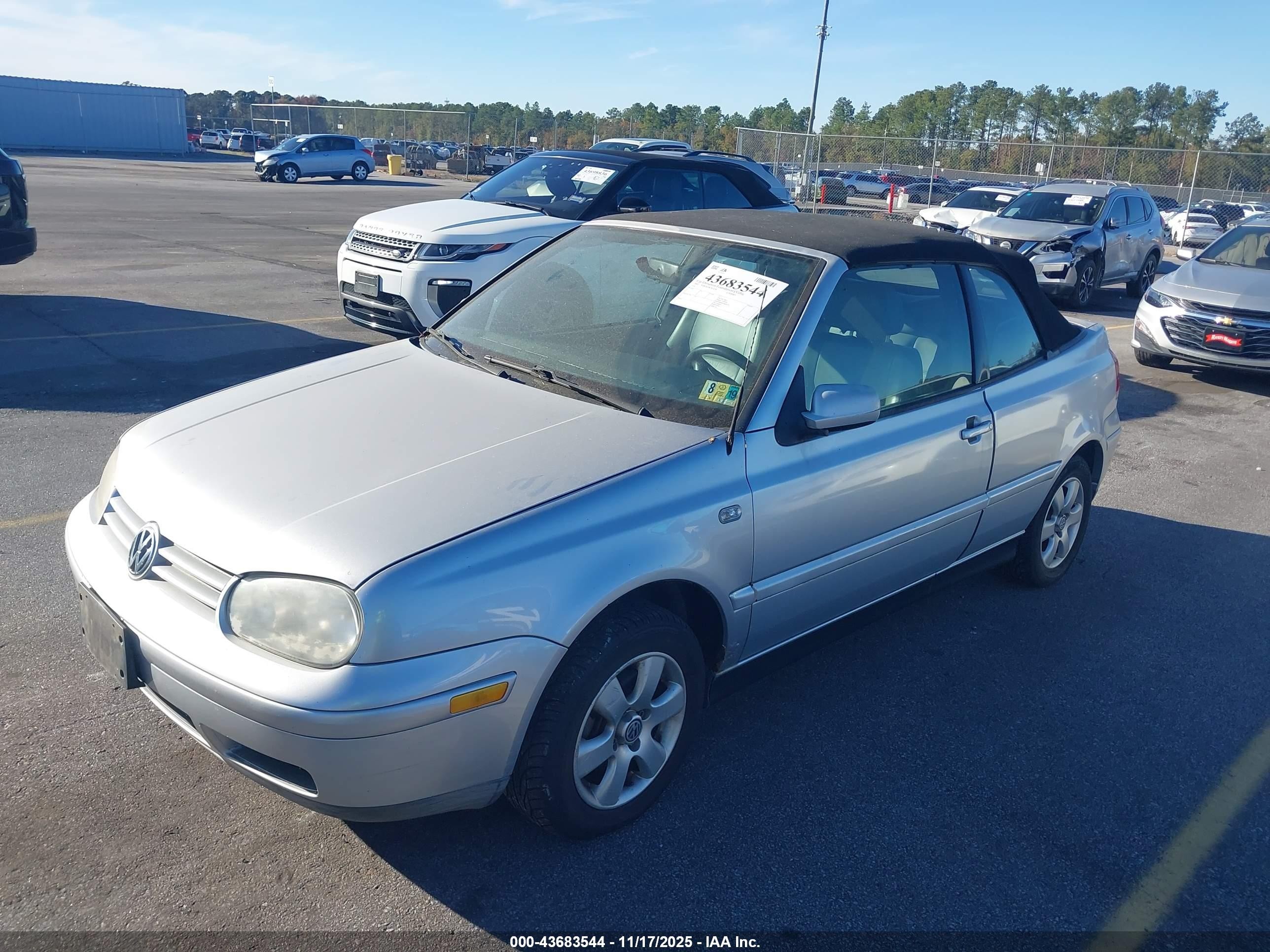 2002 Volkswagen Cabrio Glx Серебряный vin: 3VWDC21VX2M807749