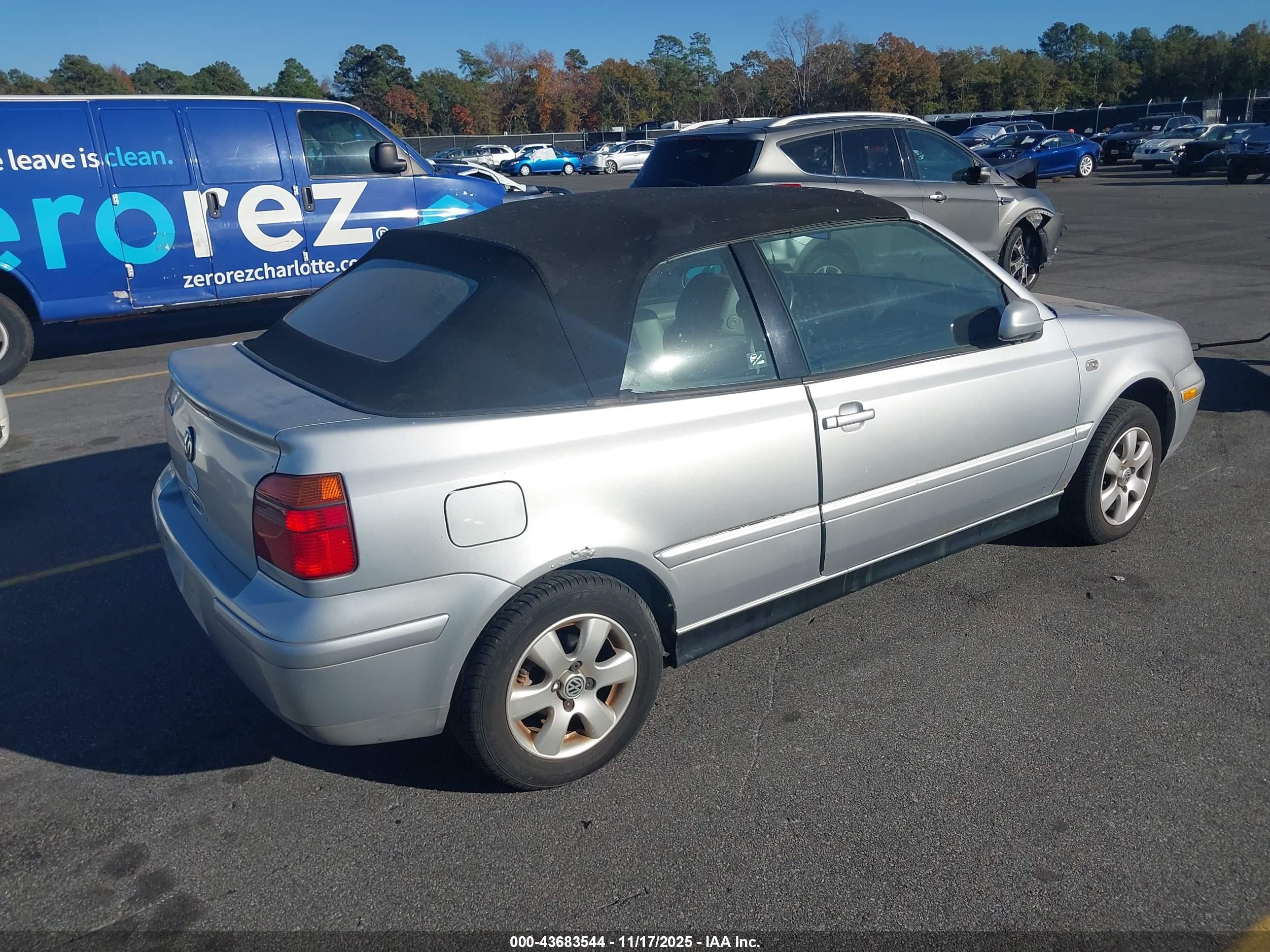 2002 Volkswagen Cabrio Glx Серебряный vin: 3VWDC21VX2M807749