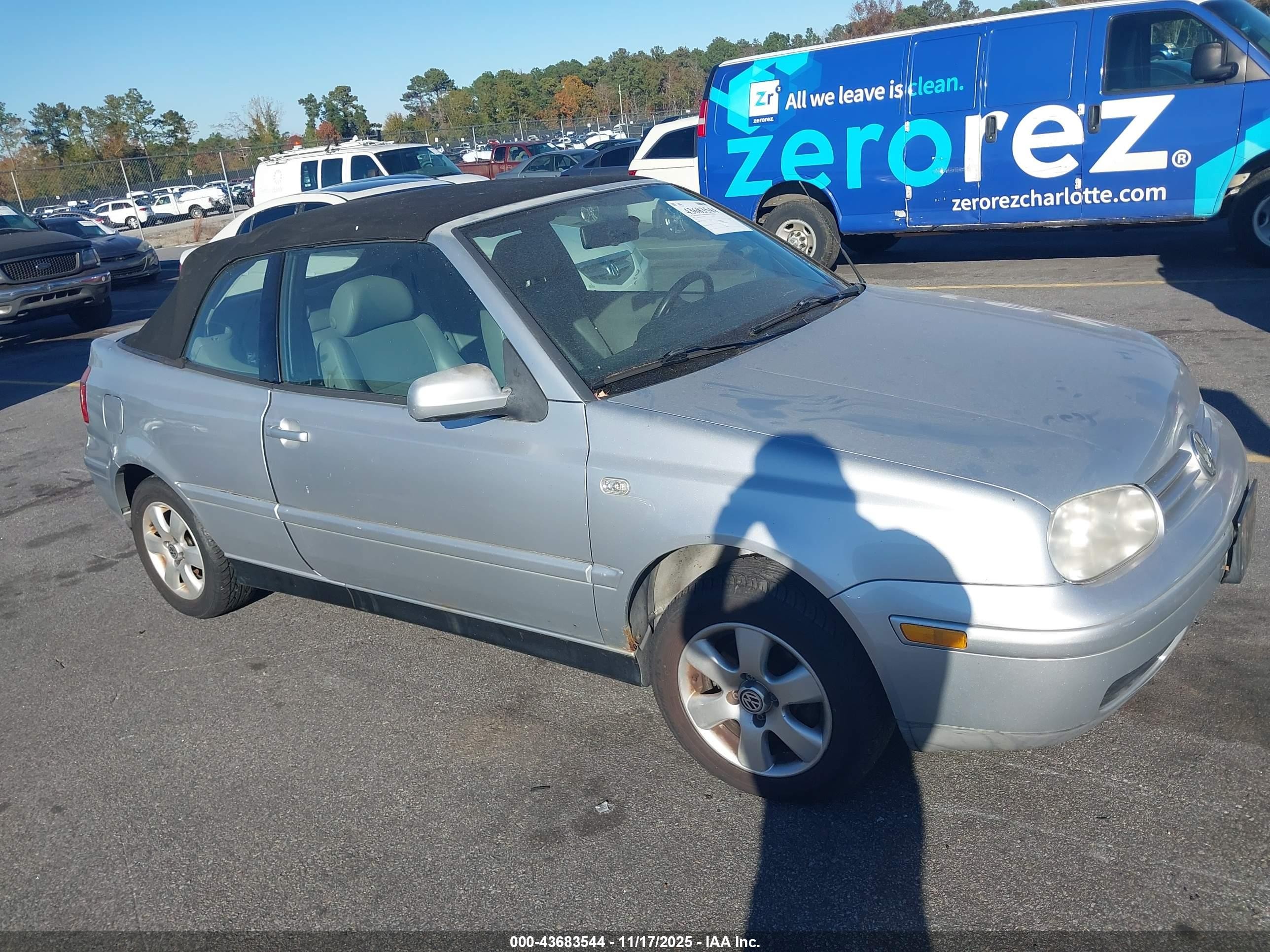2002 Volkswagen Cabrio Glx Silver vin: 3VWDC21VX2M807749