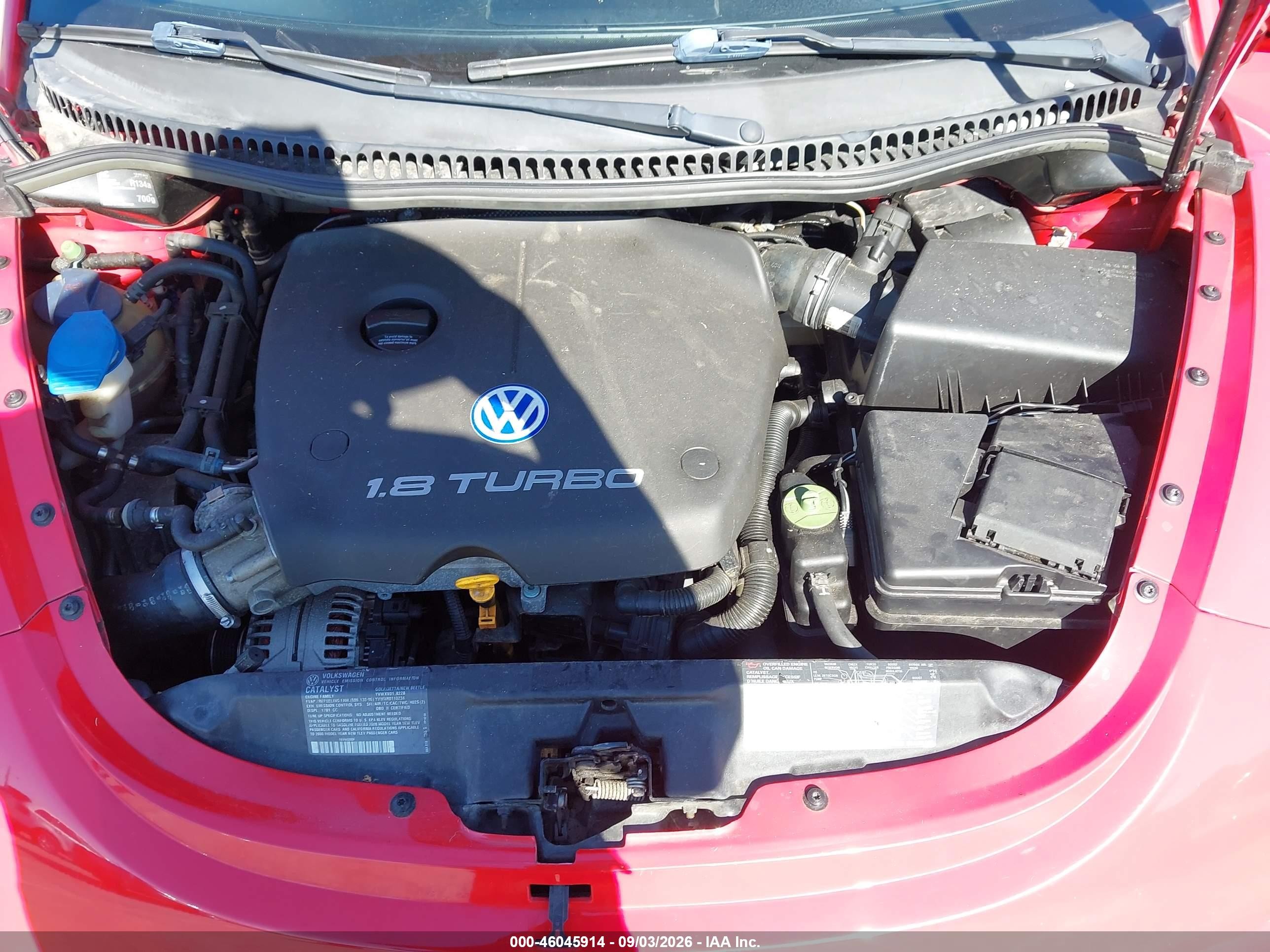 2000 Volkswagen New Beetle Glx Red vin: 3VWDD21C1YM490772