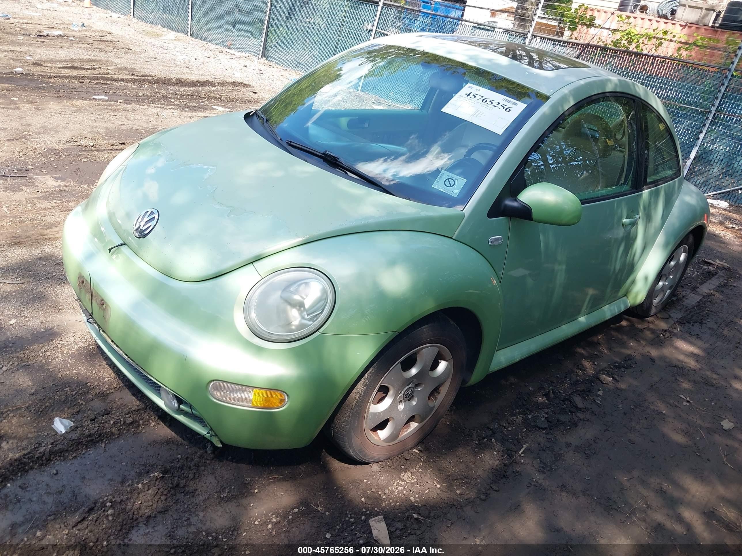 2002 Volkswagen New Beetle Glx Green vin: 3VWDD21C32M402604