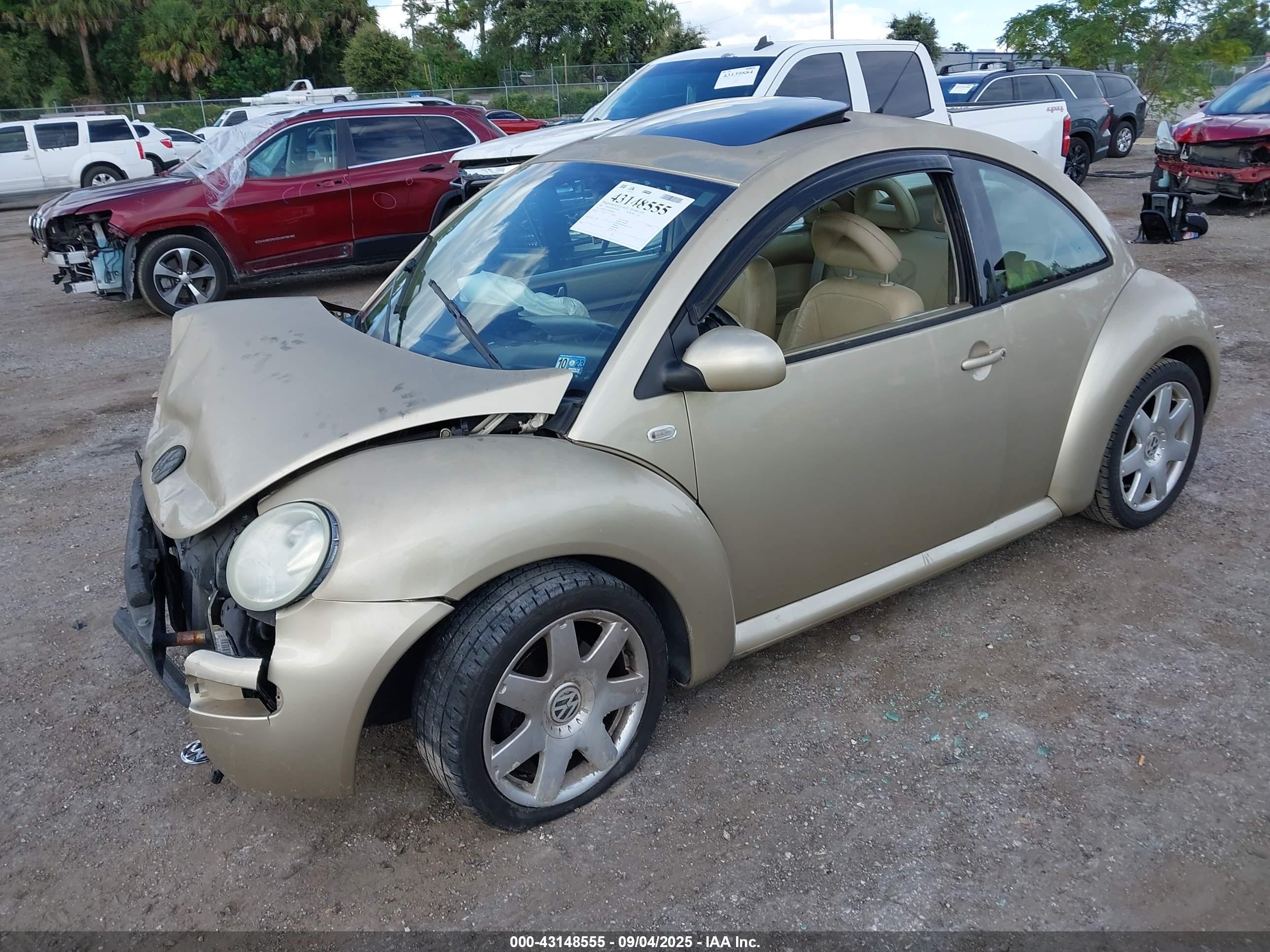 2001 Volkswagen New Beetle Glx Gold vin: 3VWDD21C91M466936