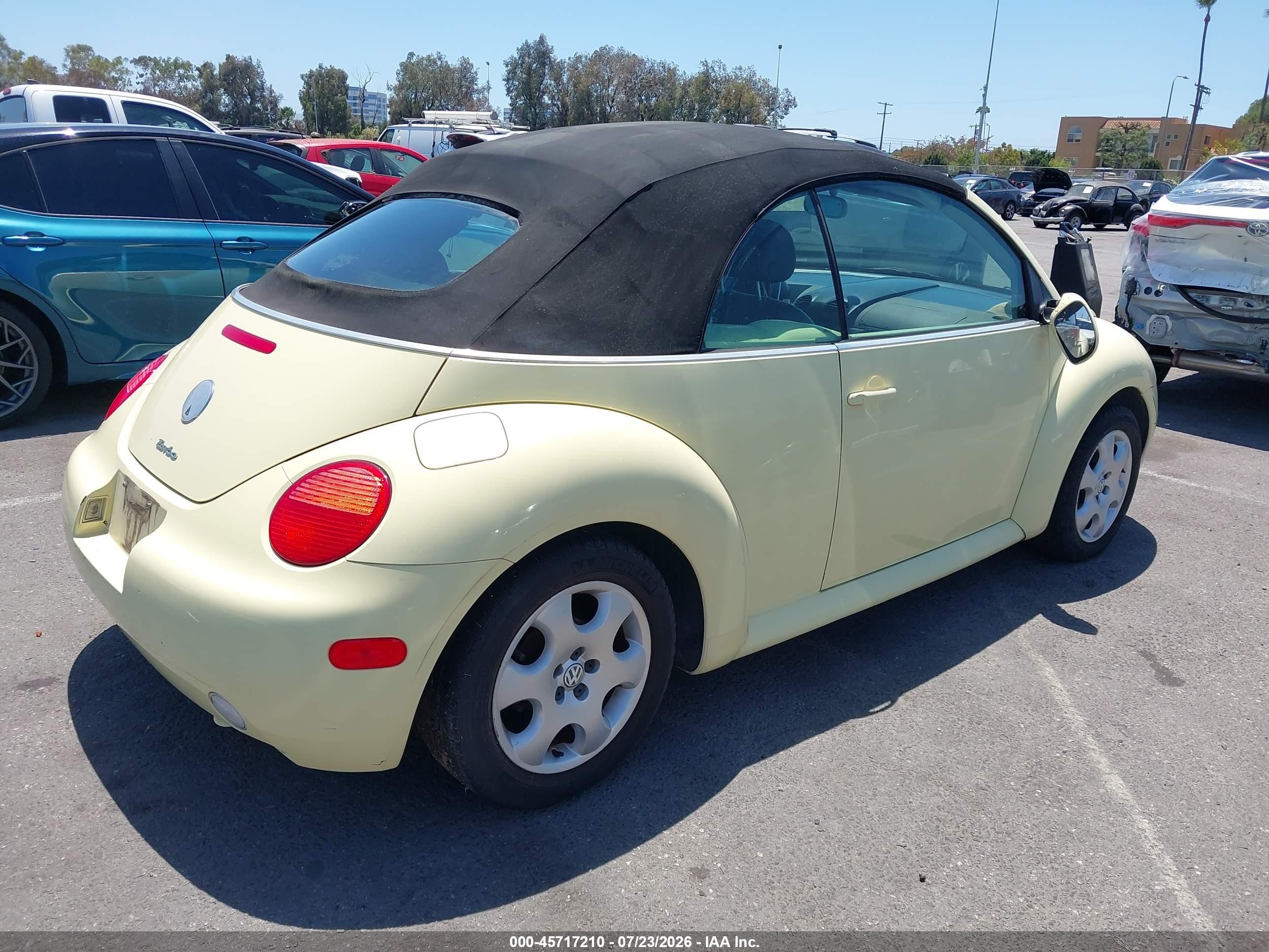 2003 Volkswagen New Beetle Glx Yellow vin: 3VWDD21Y03M329950