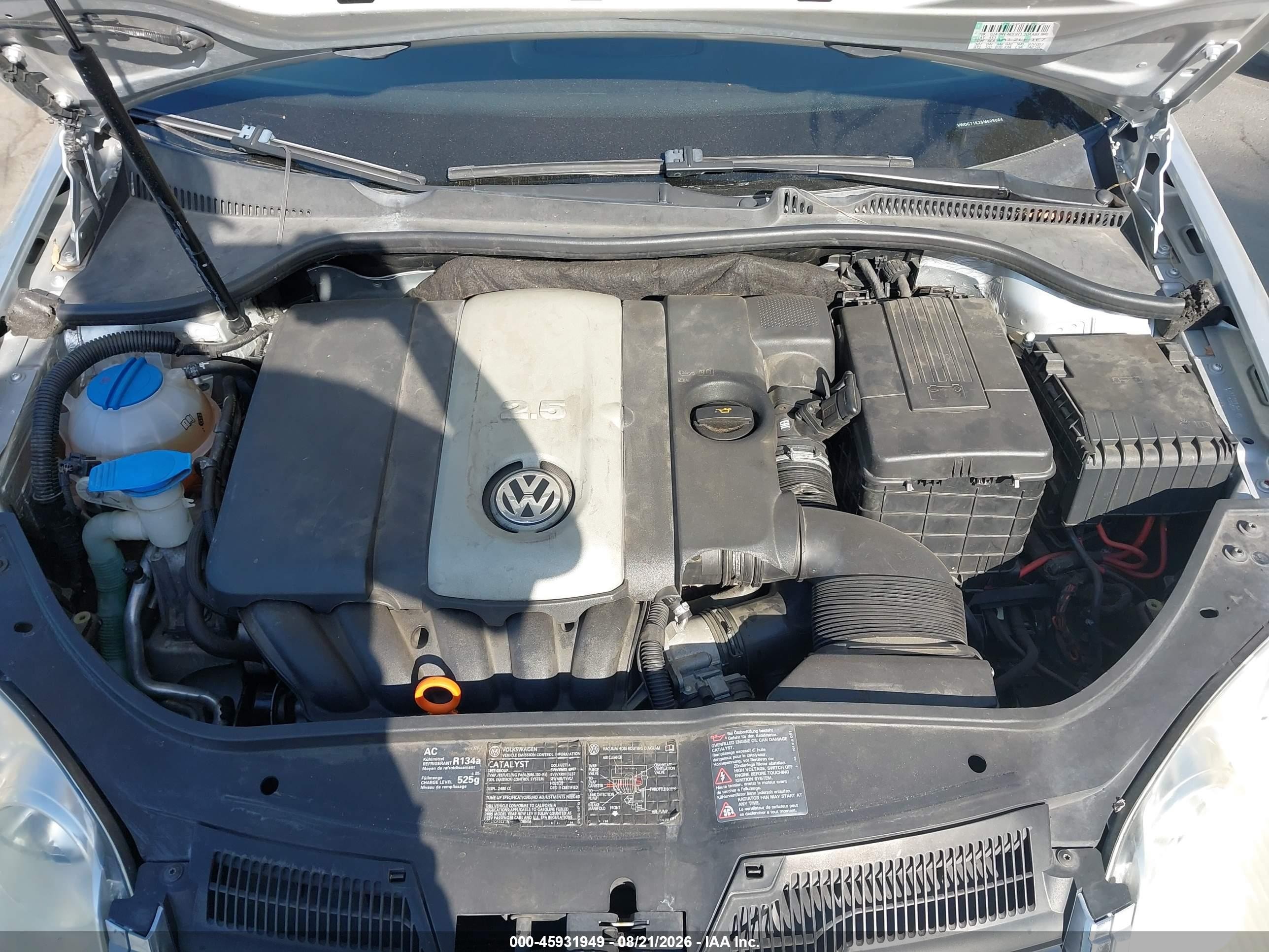 2005 Volkswagen Jetta 2.5 Silver vin: 3VWDG71K25M609064