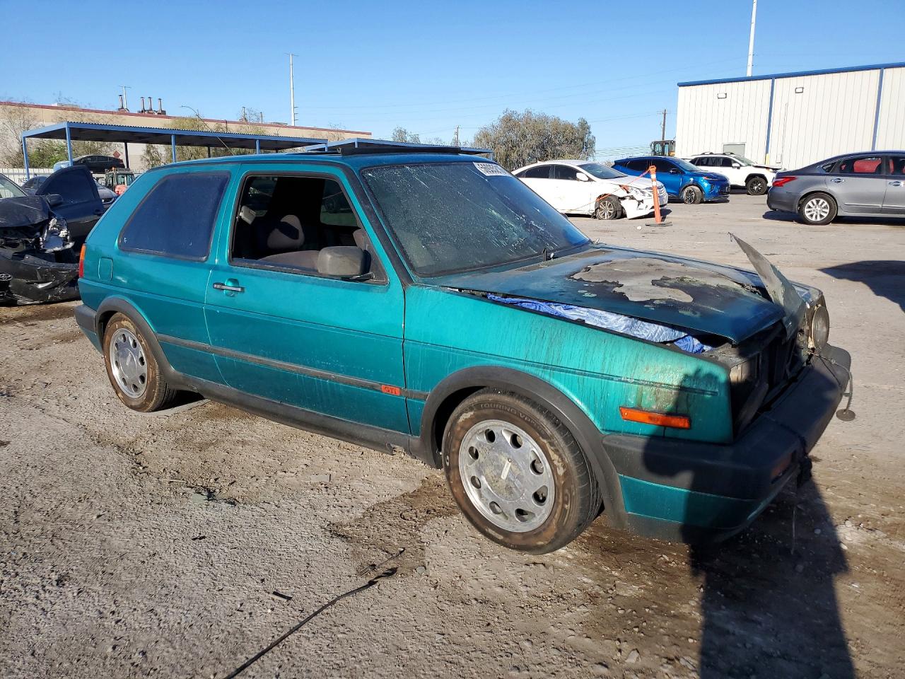 1991 Volkswagen Golf Gti 8v Green vin: 3VWDK21G7MM040109