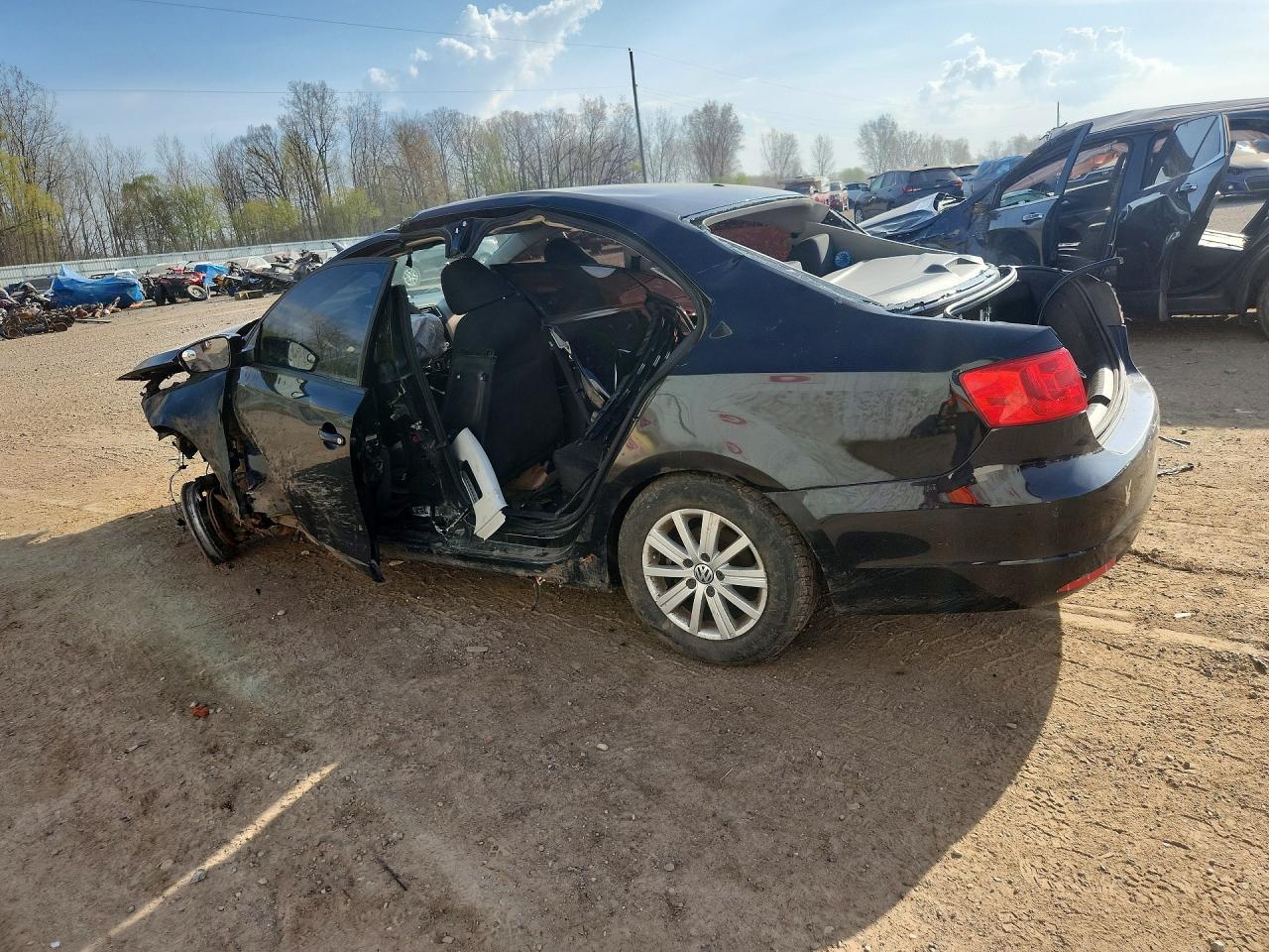 2013 Volkswagen Jetta Se Black vin: 3VWDK7AJ7DM373659