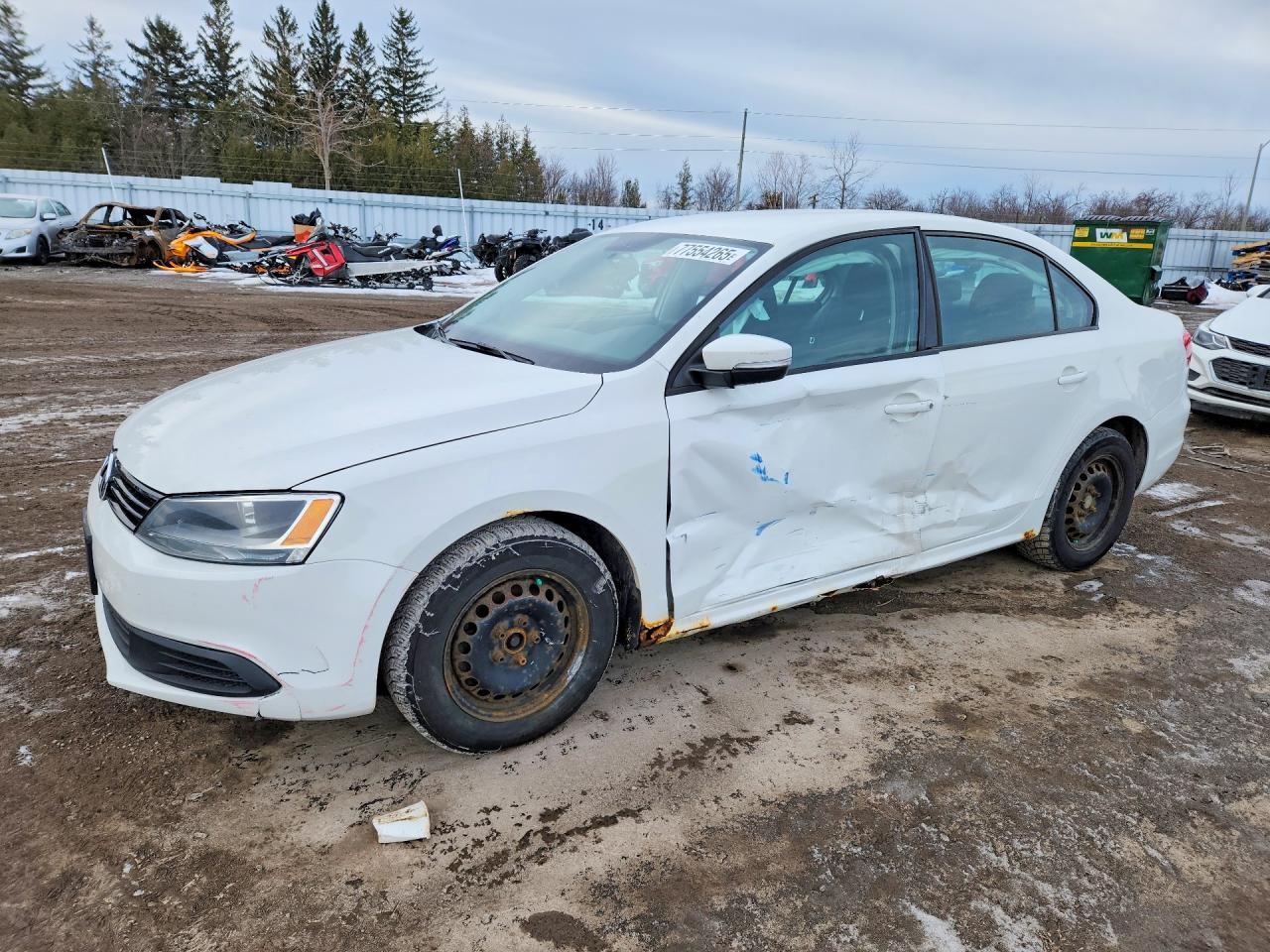 2011 Volkswagen Jetta White vin: 3VWDK7AJXBM311895