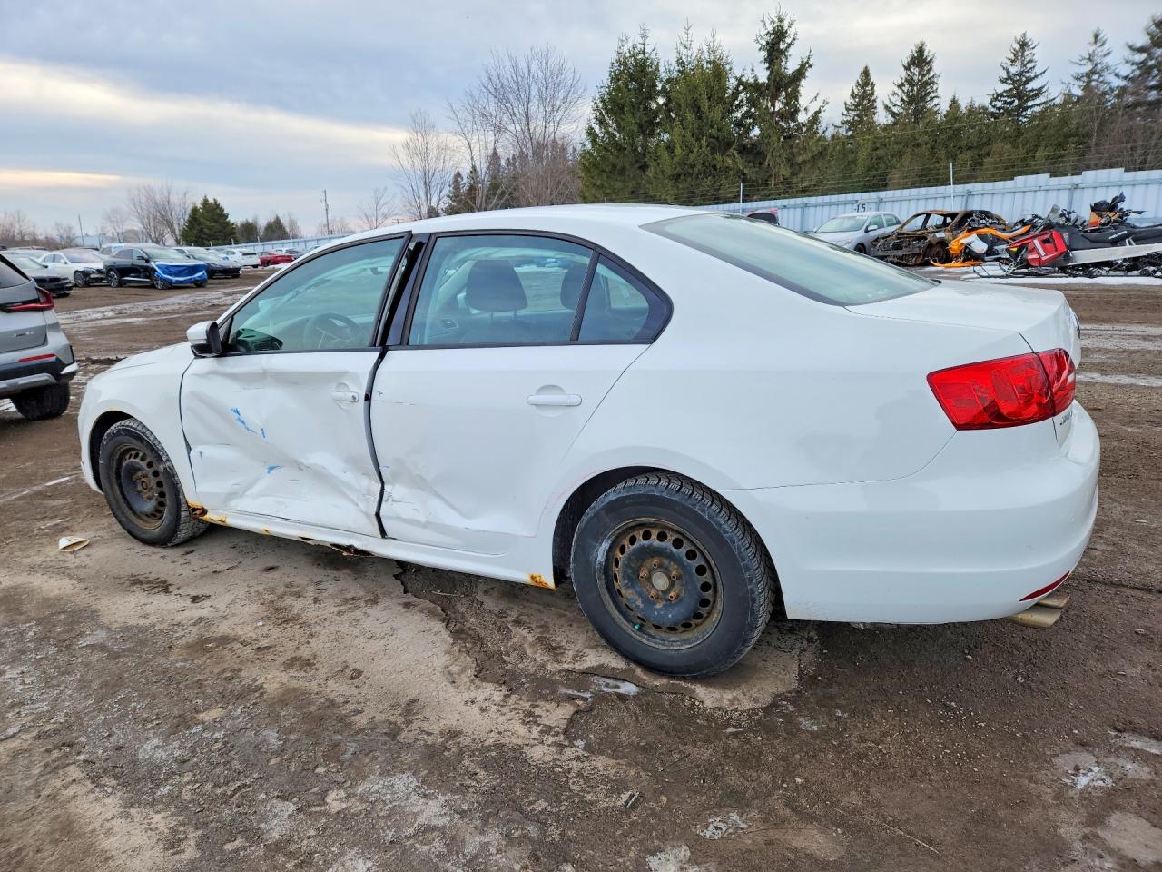 2011 Volkswagen Jetta White vin: 3VWDK7AJXBM311895