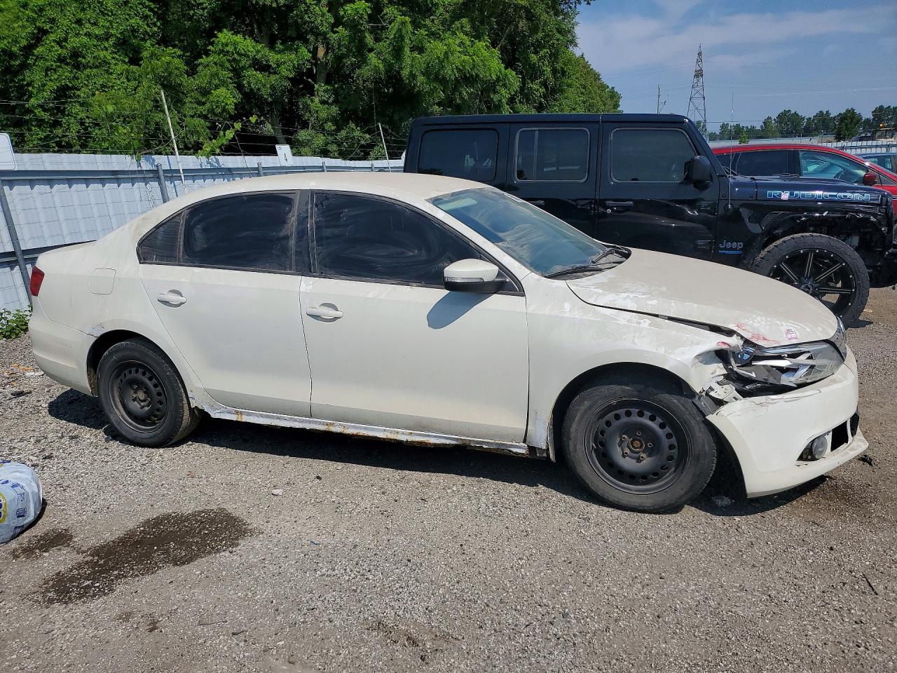 2013 Volkswagen Jetta Se White vin: 3VWDK7AJXDM364602