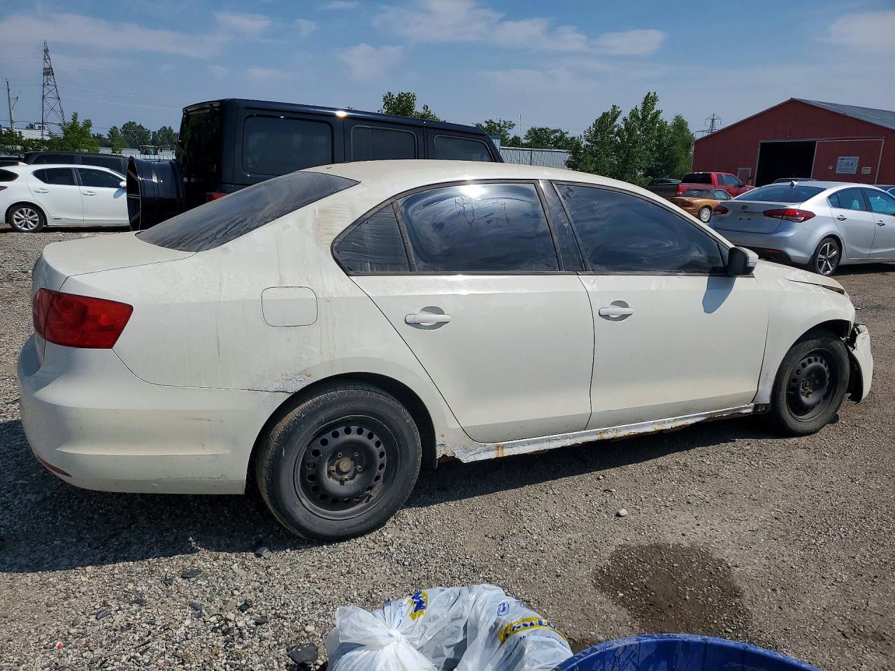 2013 Volkswagen Jetta Se White vin: 3VWDK7AJXDM364602