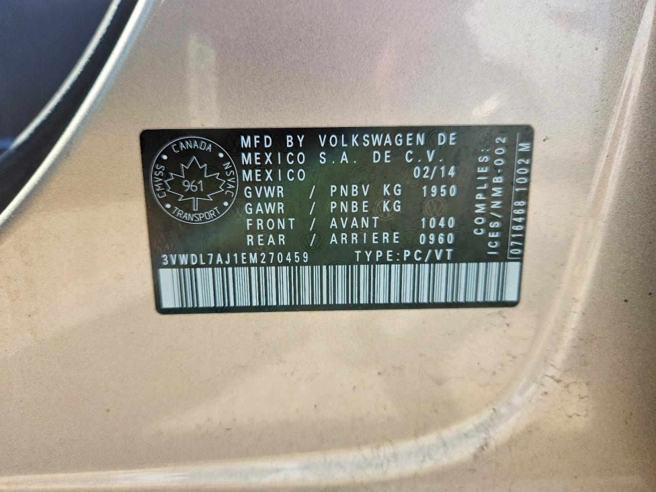 2014 Volkswagen Jetta 2.0t Option Package 2 Silver vin: 3VWDL7AJ1EM270459