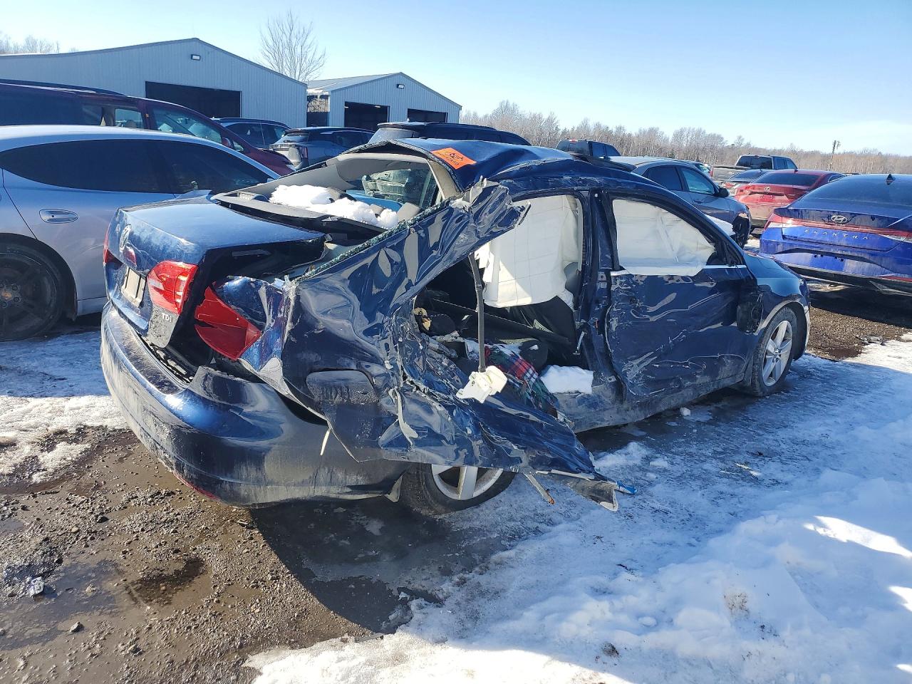 2014 Volkswagen Jetta Tdi Blue vin: 3VWDL7AJ2EM377682