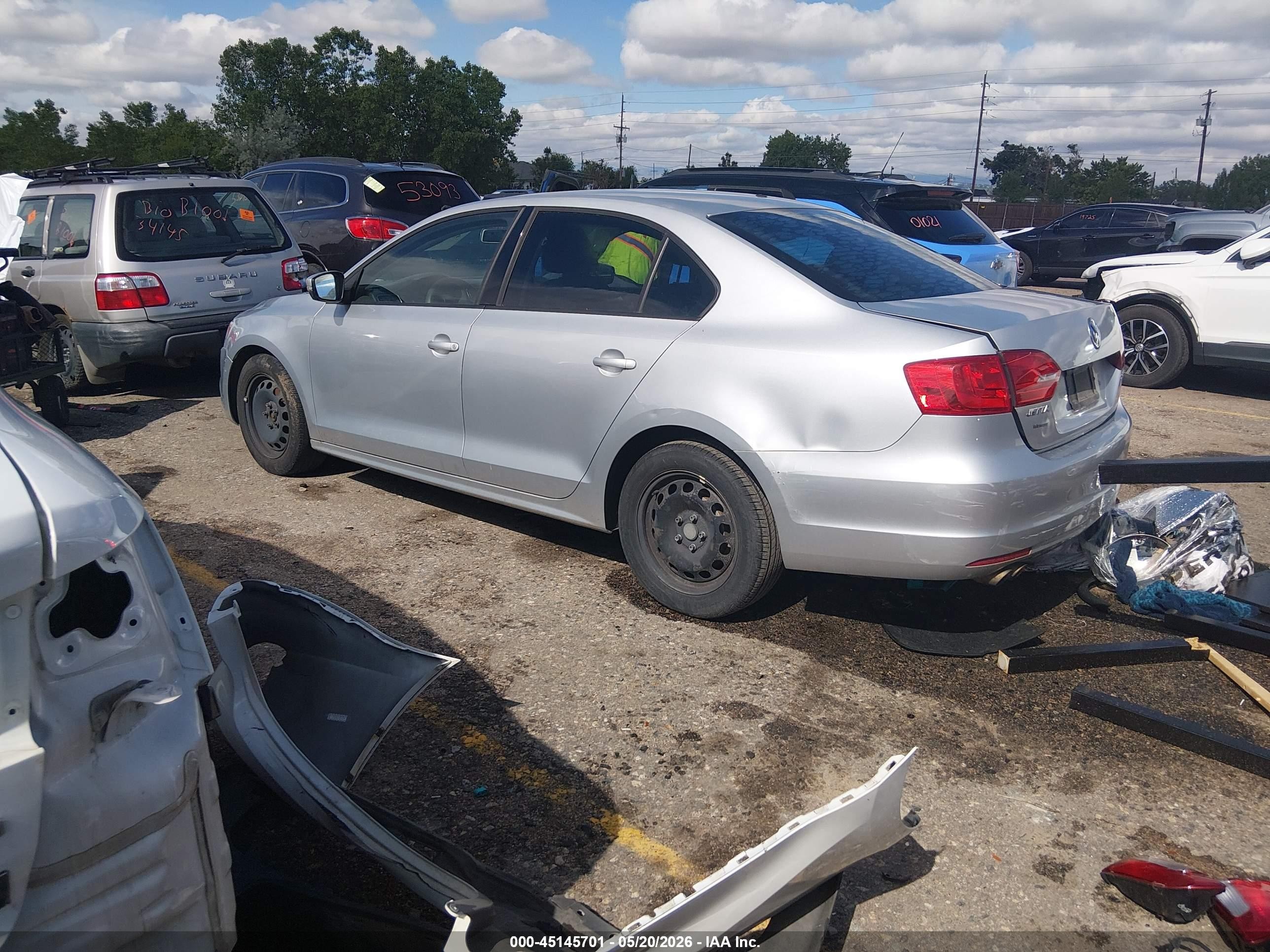 2012 Volkswagen Jetta 2.5l Se Silver vin: 3VWDP7AJ0CM028781