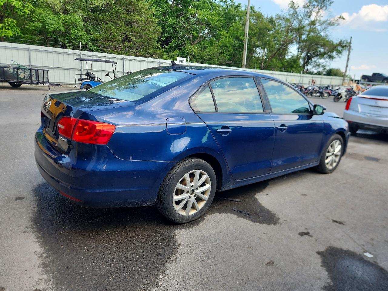 2012 Volkswagen Jetta Se Blue vin: 3VWDP7AJ0CM071923