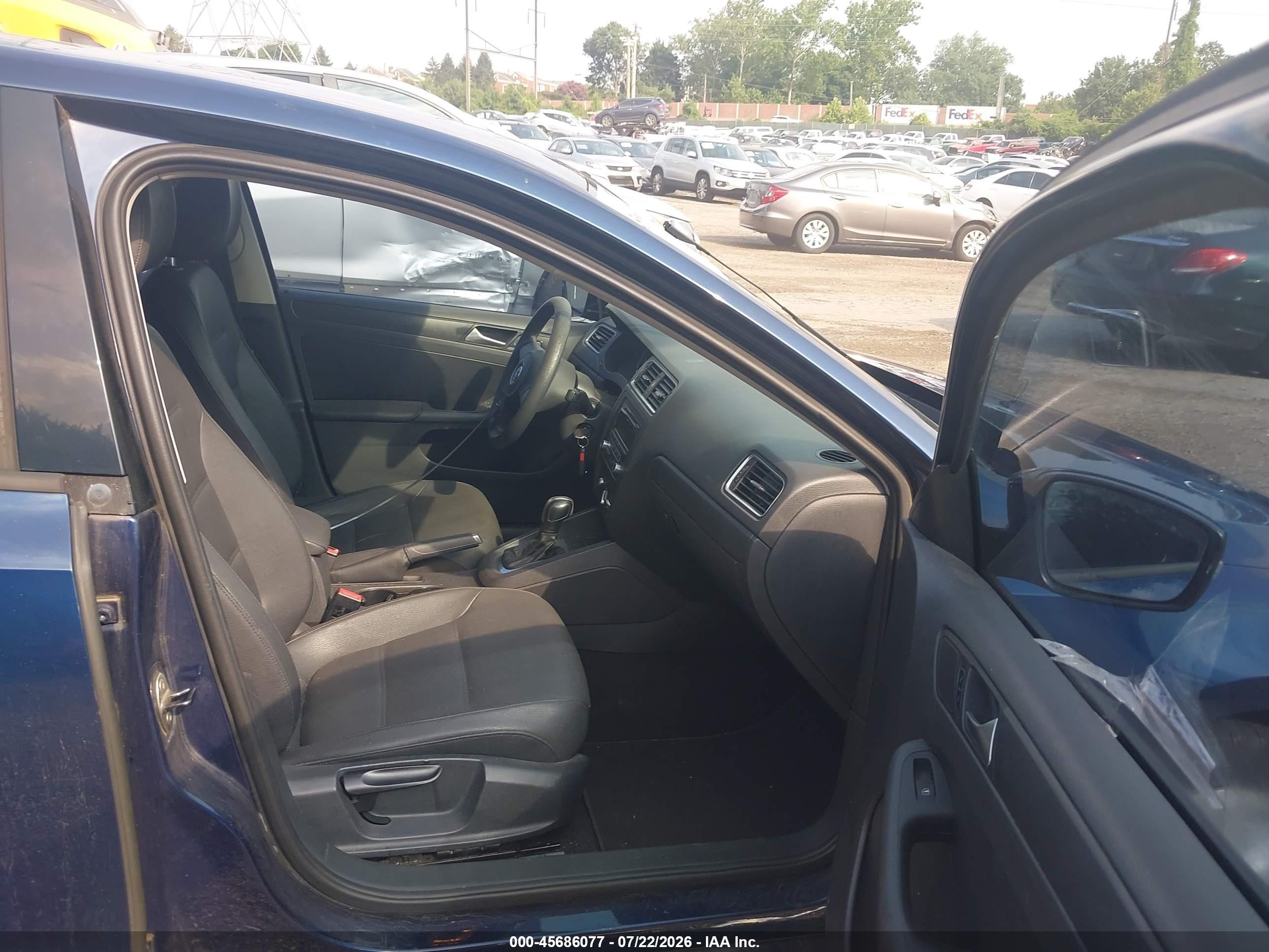 2012 Volkswagen Jetta 2.5l Se Blue vin: 3VWDP7AJ0CM073204