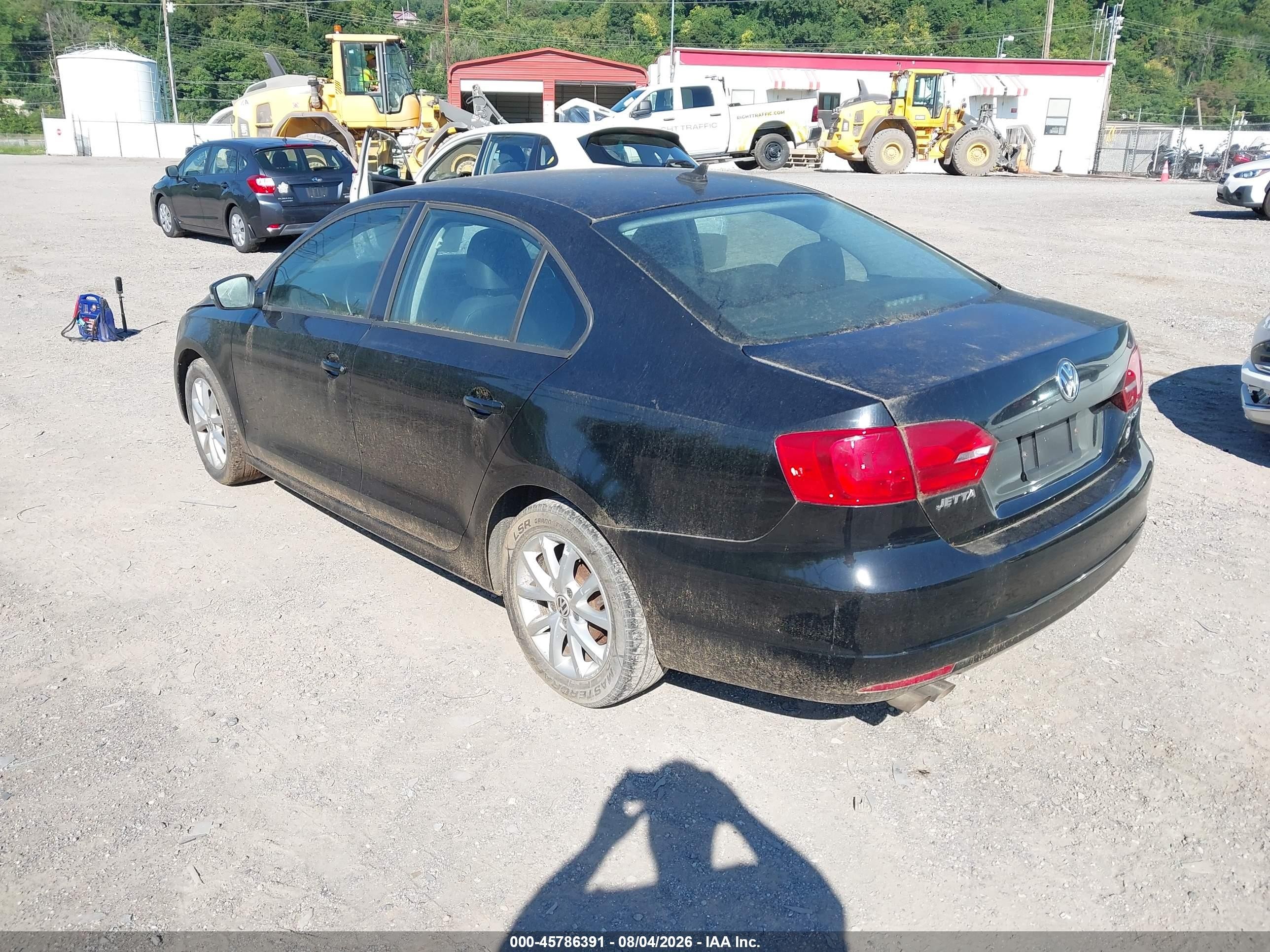 2012 Volkswagen Jetta 2.5l Se Black vin: 3VWDP7AJ0CM077852
