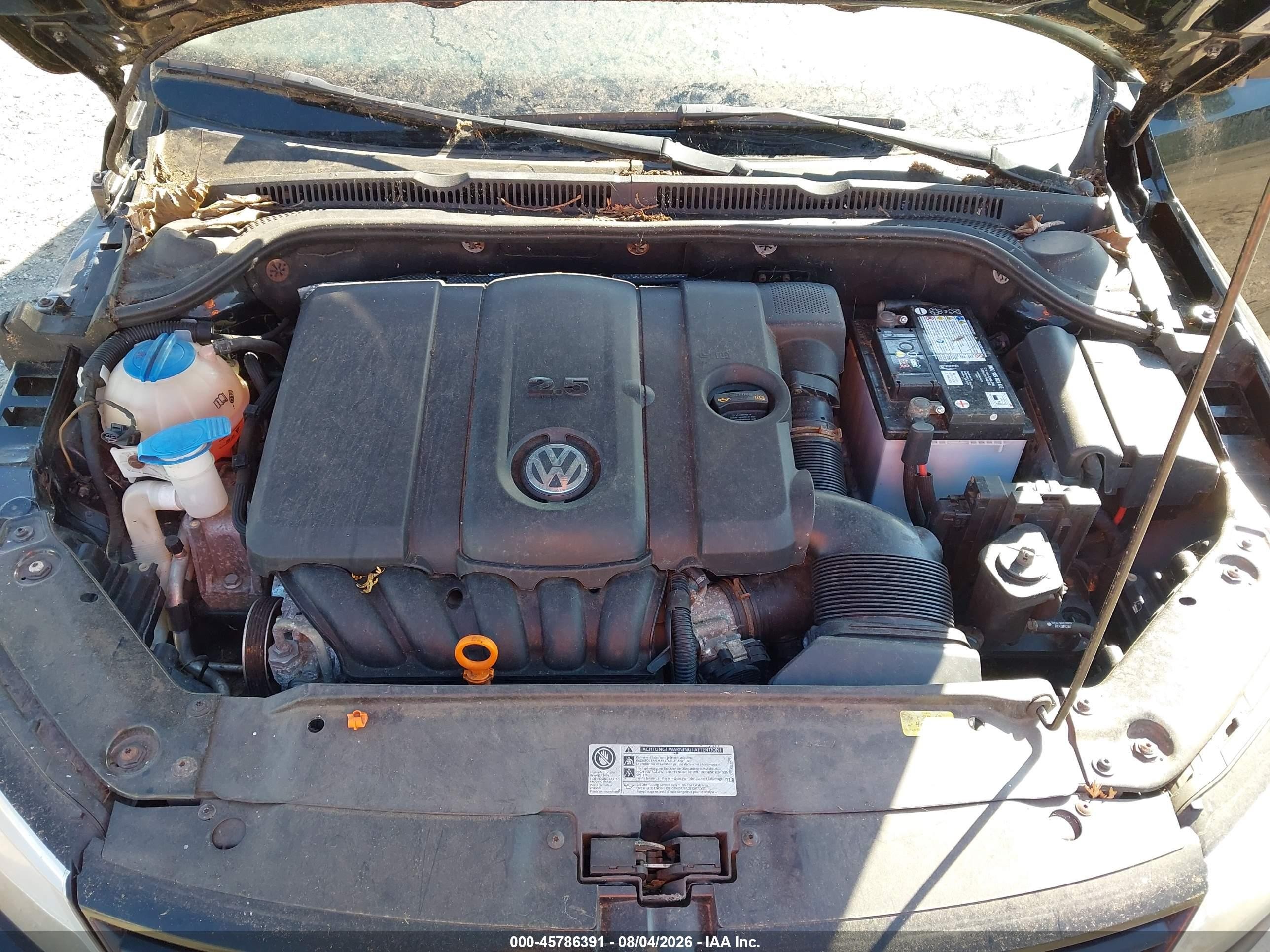 2012 Volkswagen Jetta 2.5l Se Black vin: 3VWDP7AJ0CM077852