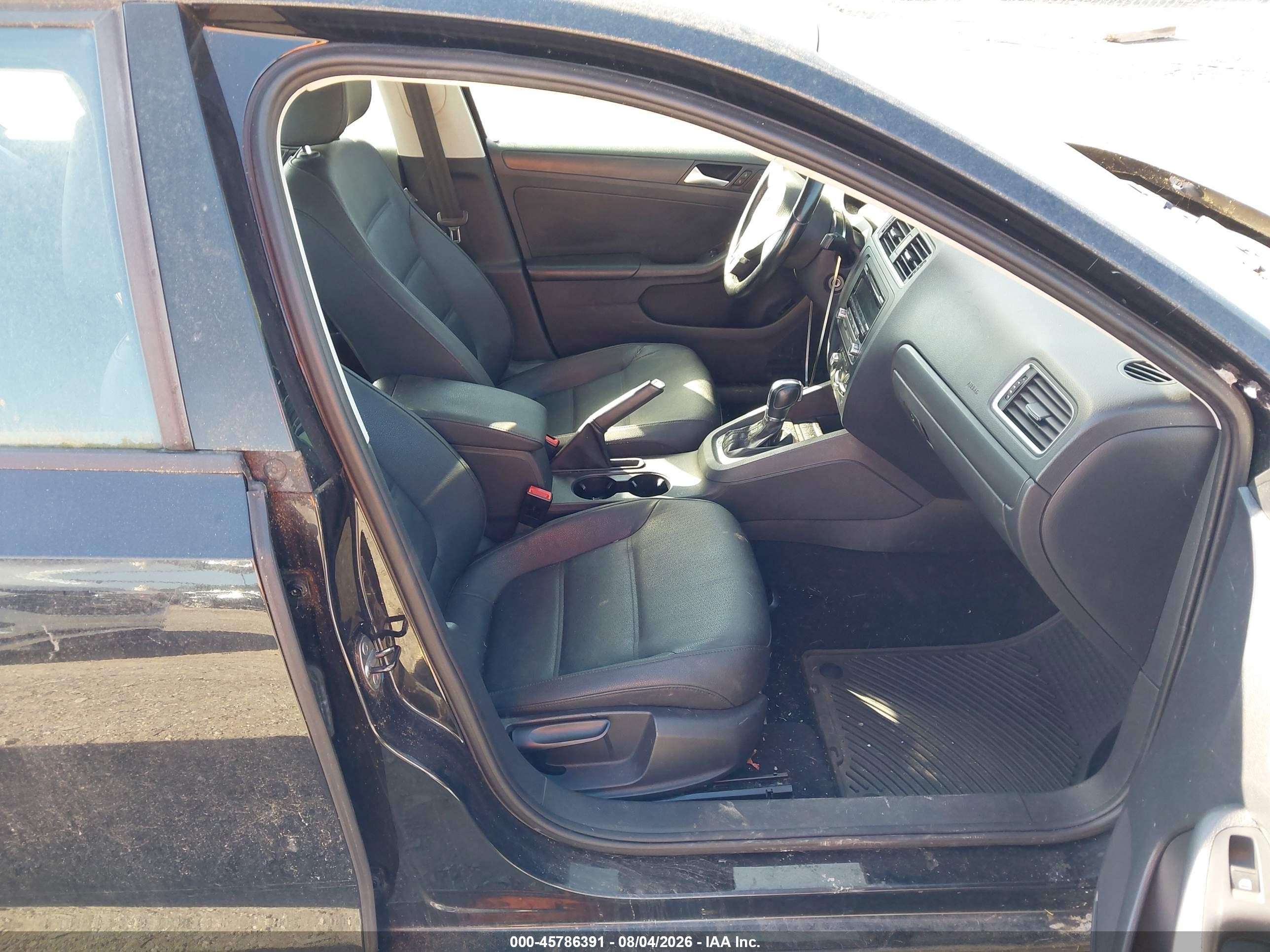 2012 Volkswagen Jetta 2.5l Se Black vin: 3VWDP7AJ0CM077852