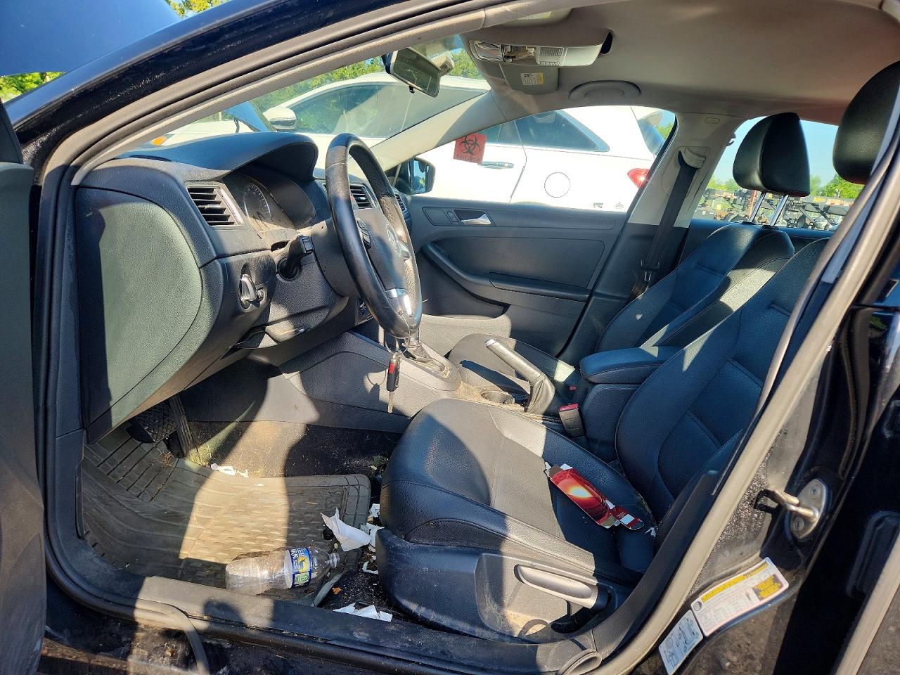 2012 Volkswagen Jetta Se Black vin: 3VWDP7AJ0CM108419